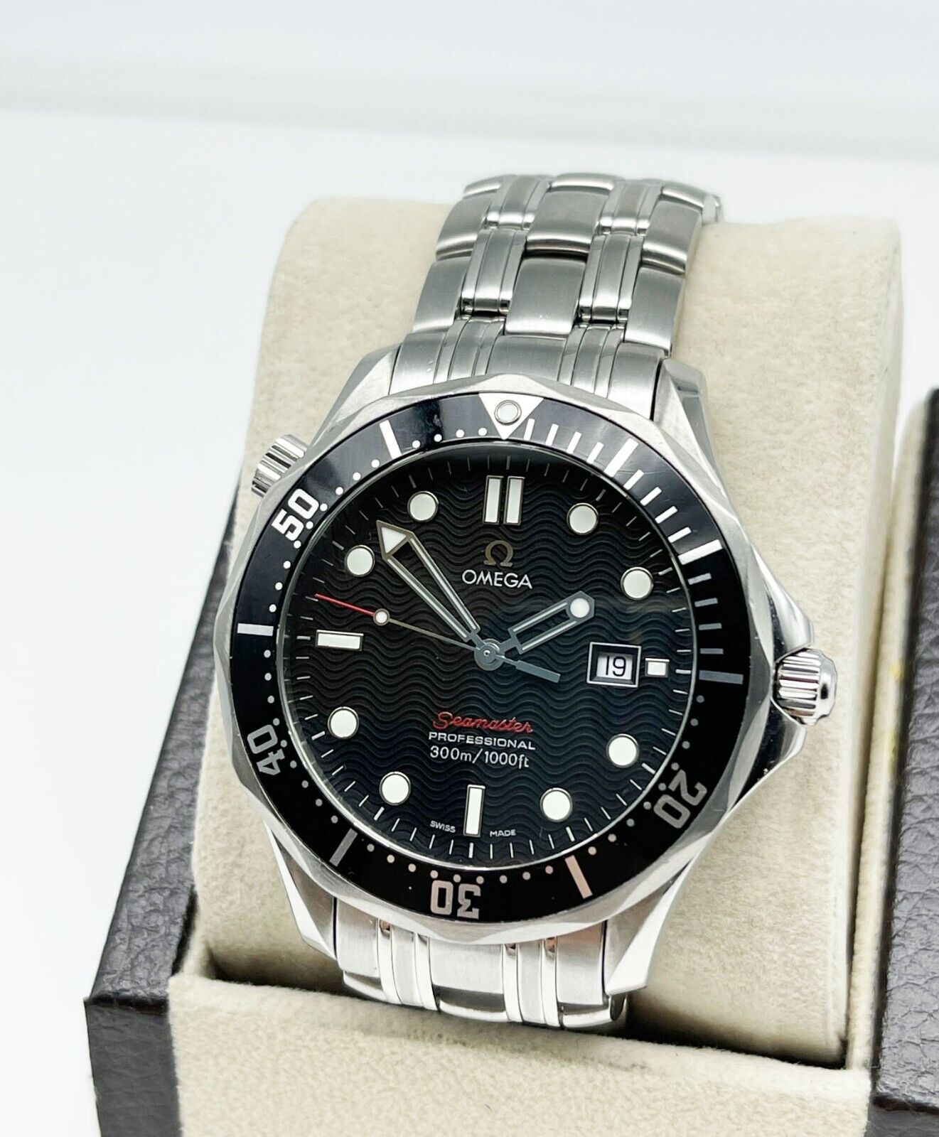 Omega Seamaster  Black Wave Dial Stainless Steel 41mm
