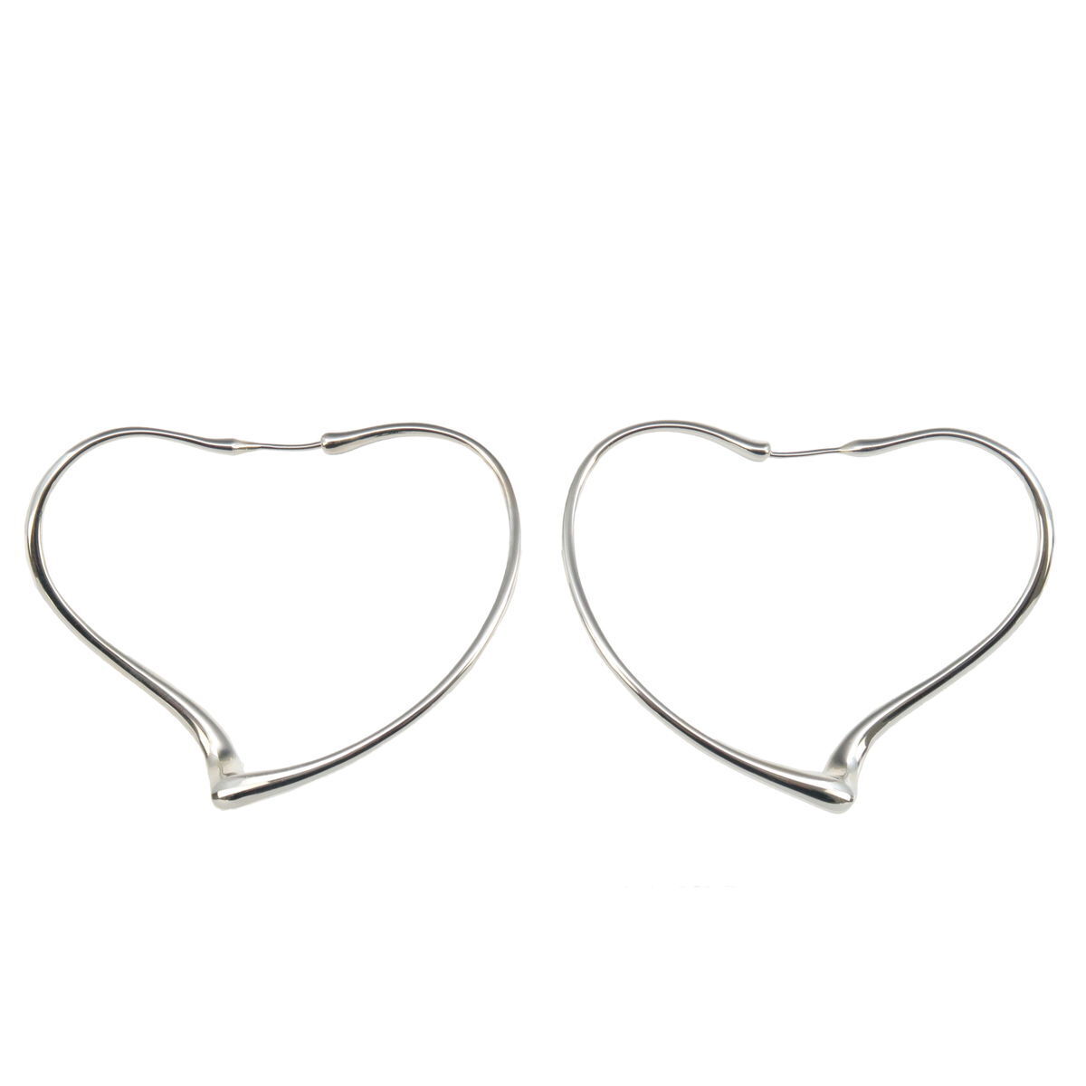 Authentic Tiffany  Co. Tiffany Open Heart Hoop Earring