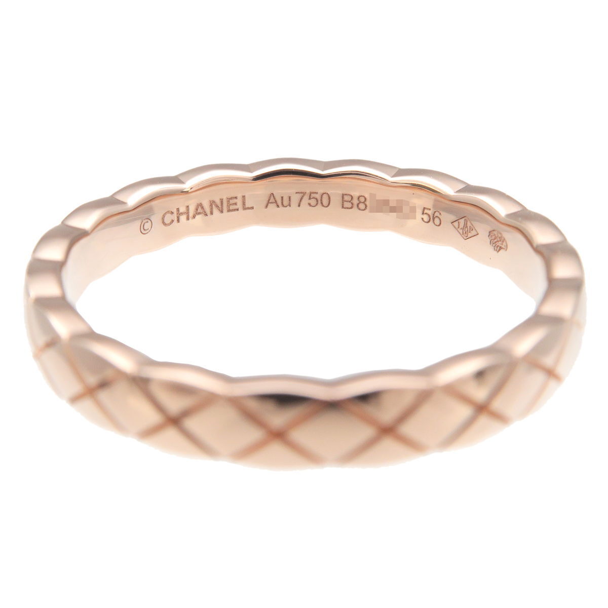 Authentic CHANEL COCO Crush Mini Ring K18 750 Rose Gold
