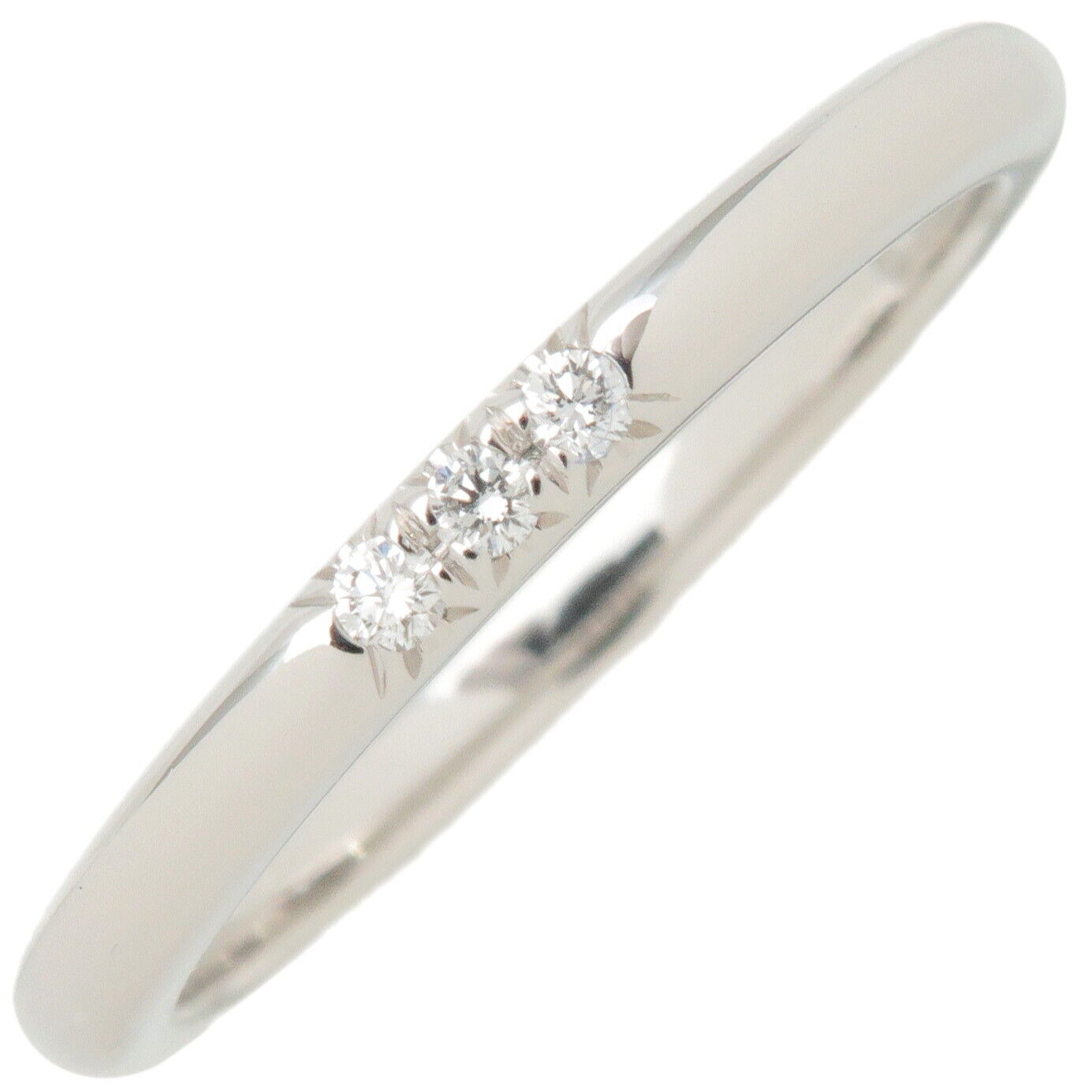 Authentic Tiffany  Co. Classic Band 3P Diamond Ring