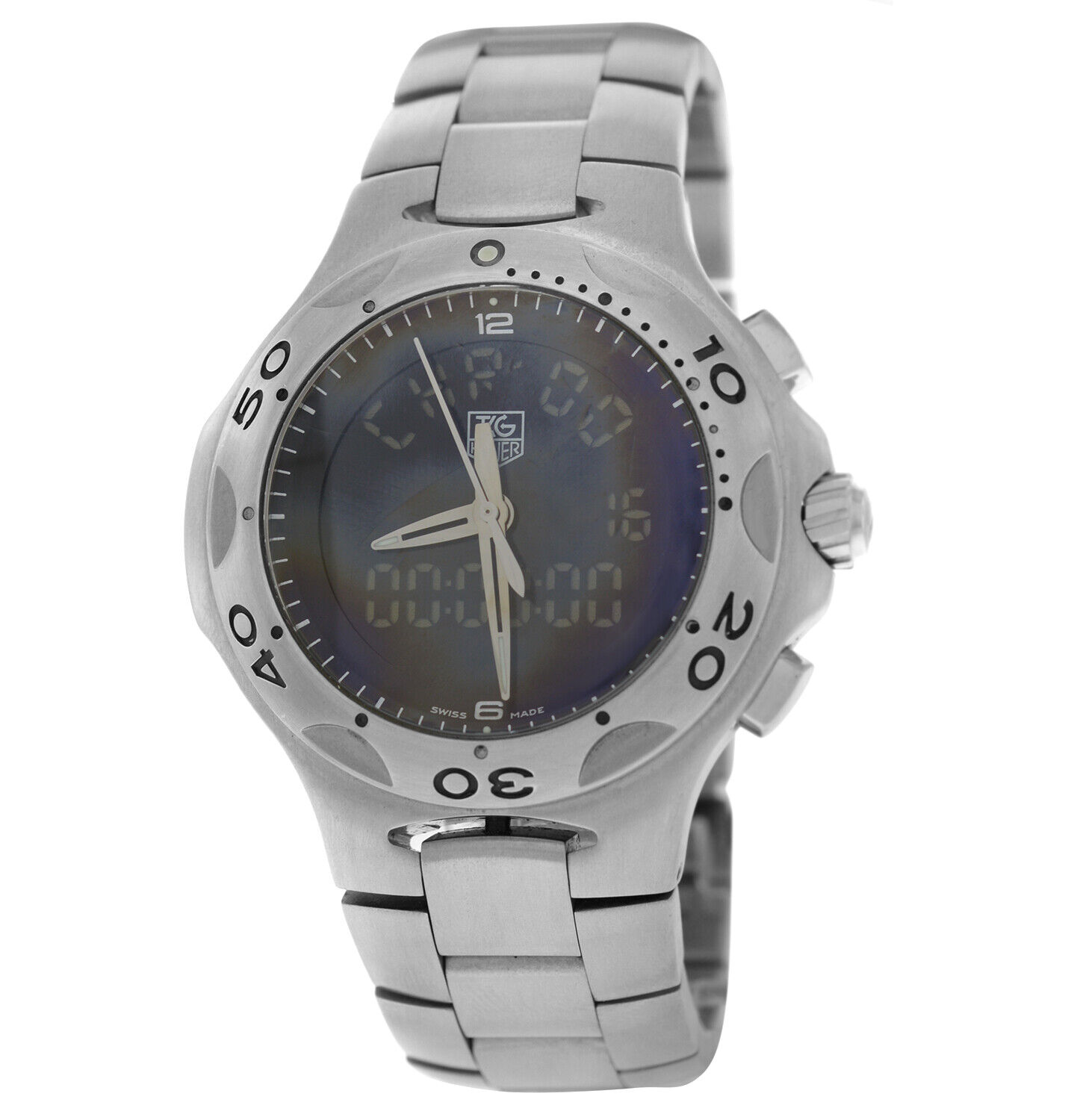 Tag Heuer Kirium Stainless Steel Digital 39MM Men's Quartz Watch