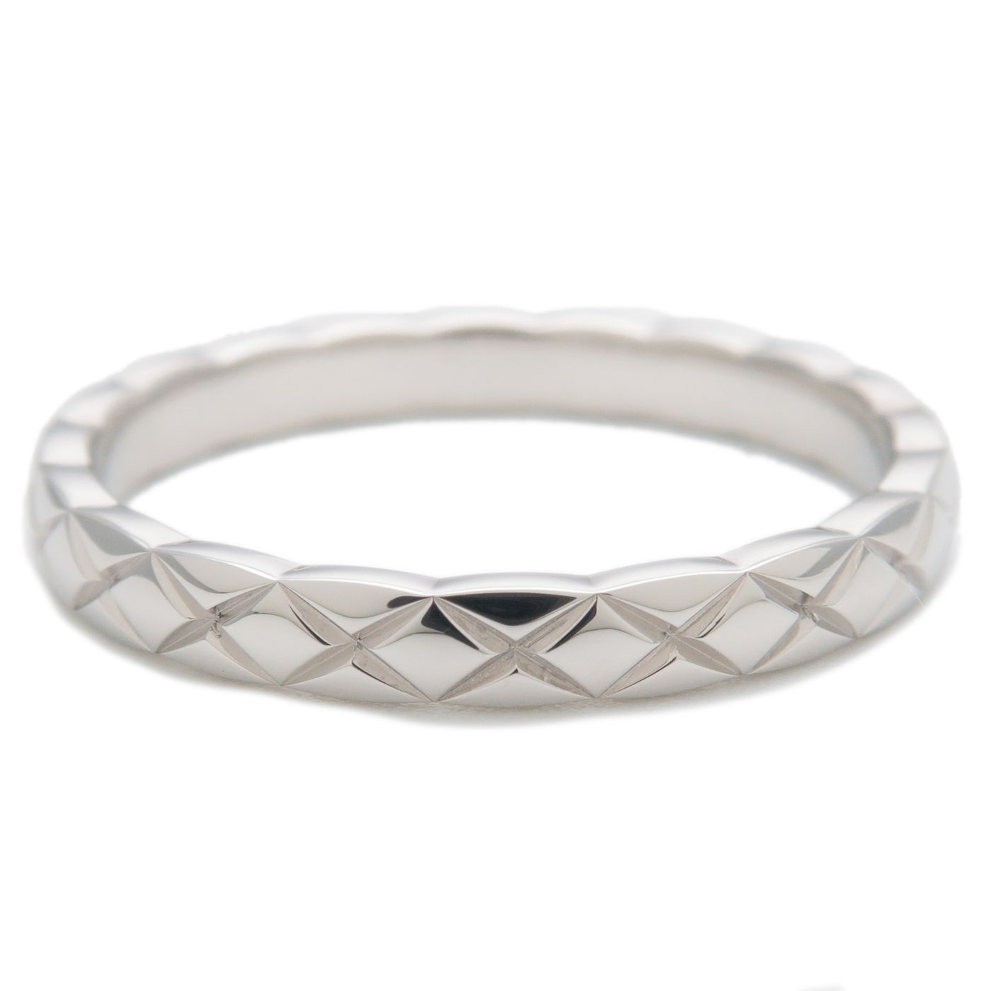 Authentic CHANEL Coco Crush Small Ring PT950 Platinum #58 US8.5 EU58 Used F/S