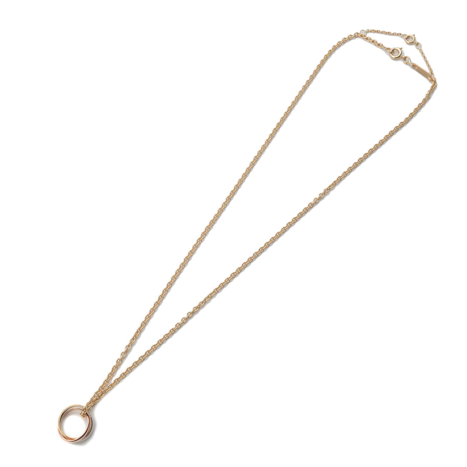 Authentic Cartier Trinity Necklace K18 750 Yellow/White/Rose Gold Used F/S