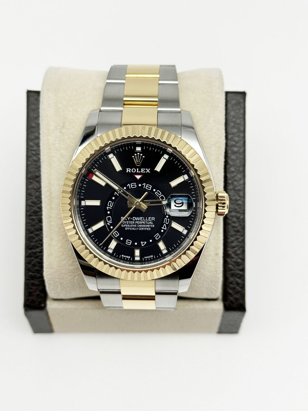 Rolex 2017 Sky Dweller  Black Dial 18K Yellow Gold Stainless