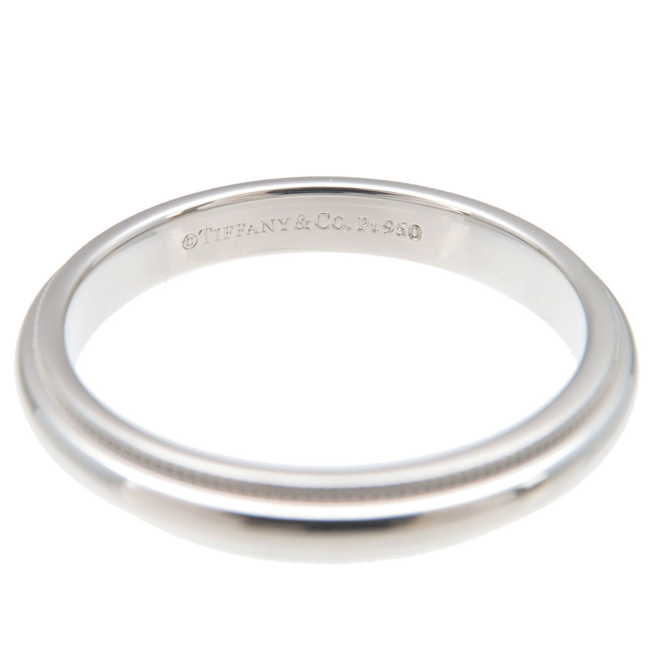 Tiffany  Co. Milgrain Band Ring Platinum