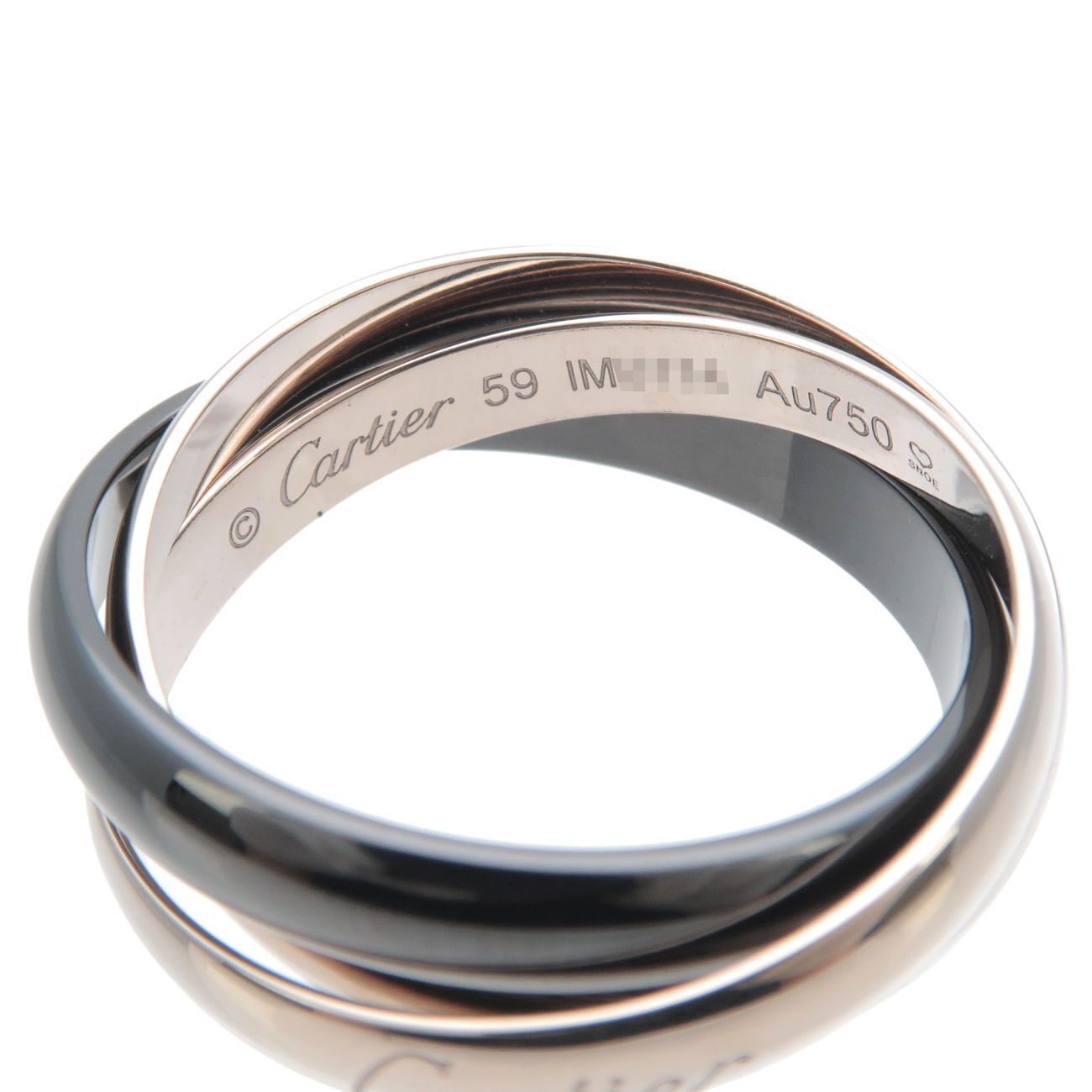 Cartier Trinity Ring K18 Black Ceramic | Cartier | Buy at TrueFacet