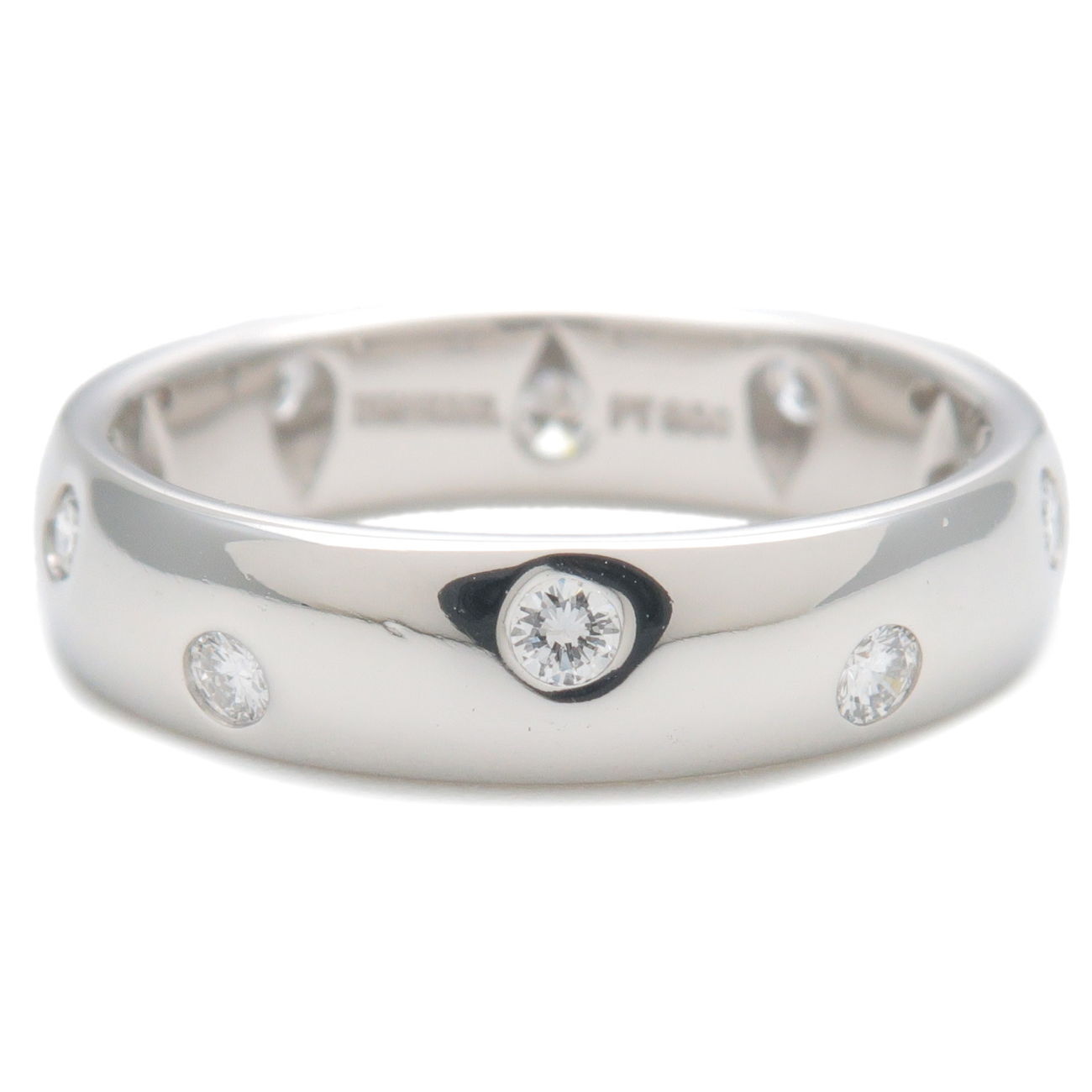 Tiffany  Co. Dots Ring   Diamond  Platinum