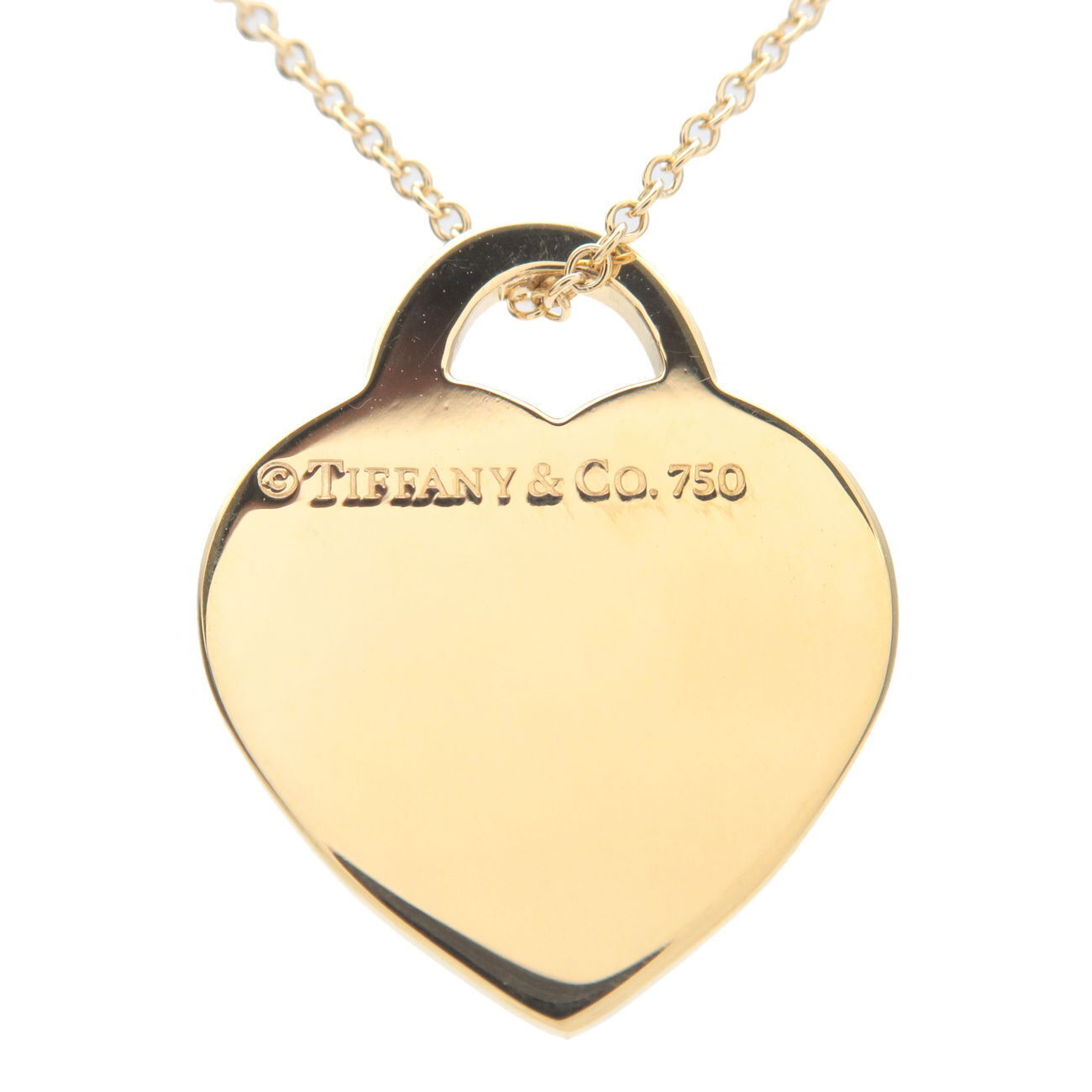 Tiffany  Co. Notes Heart Tag Necklace  Yellow Gold