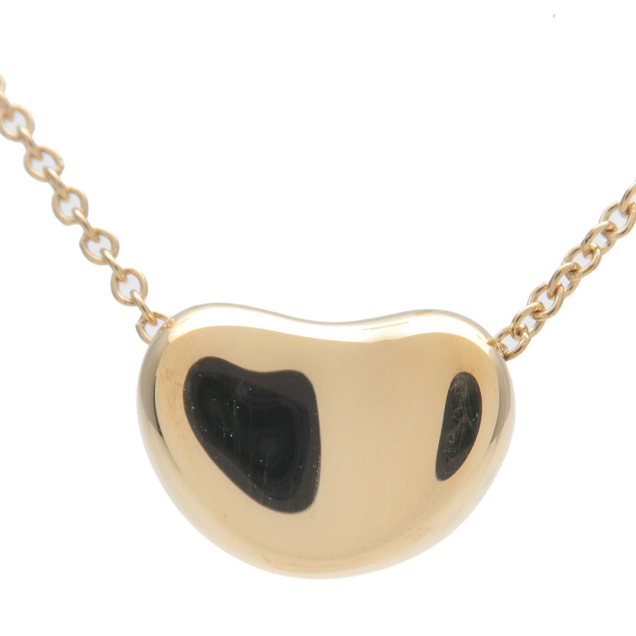 Tiffany  Co. Bean Necklace Small Yellow Gold