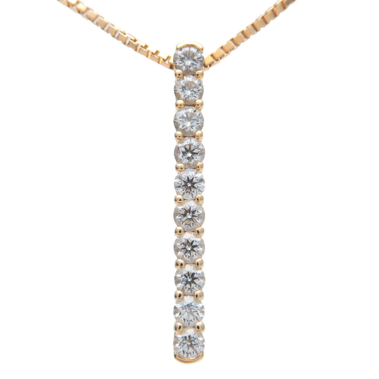 Star Sand   Diamond Necklace  Yellow gold
