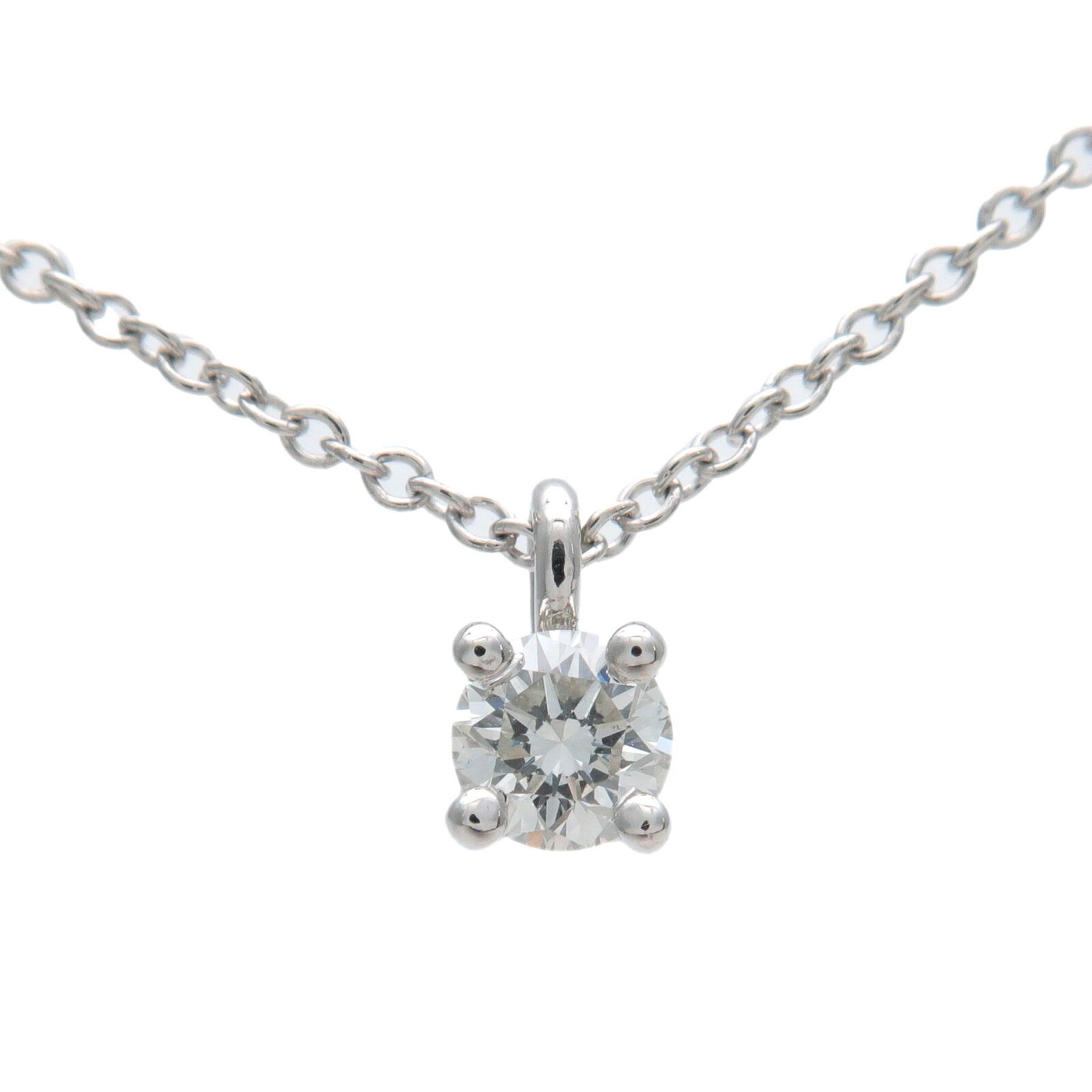 Tiffany  Co. Solitaire Diamond Necklace  Platinum
