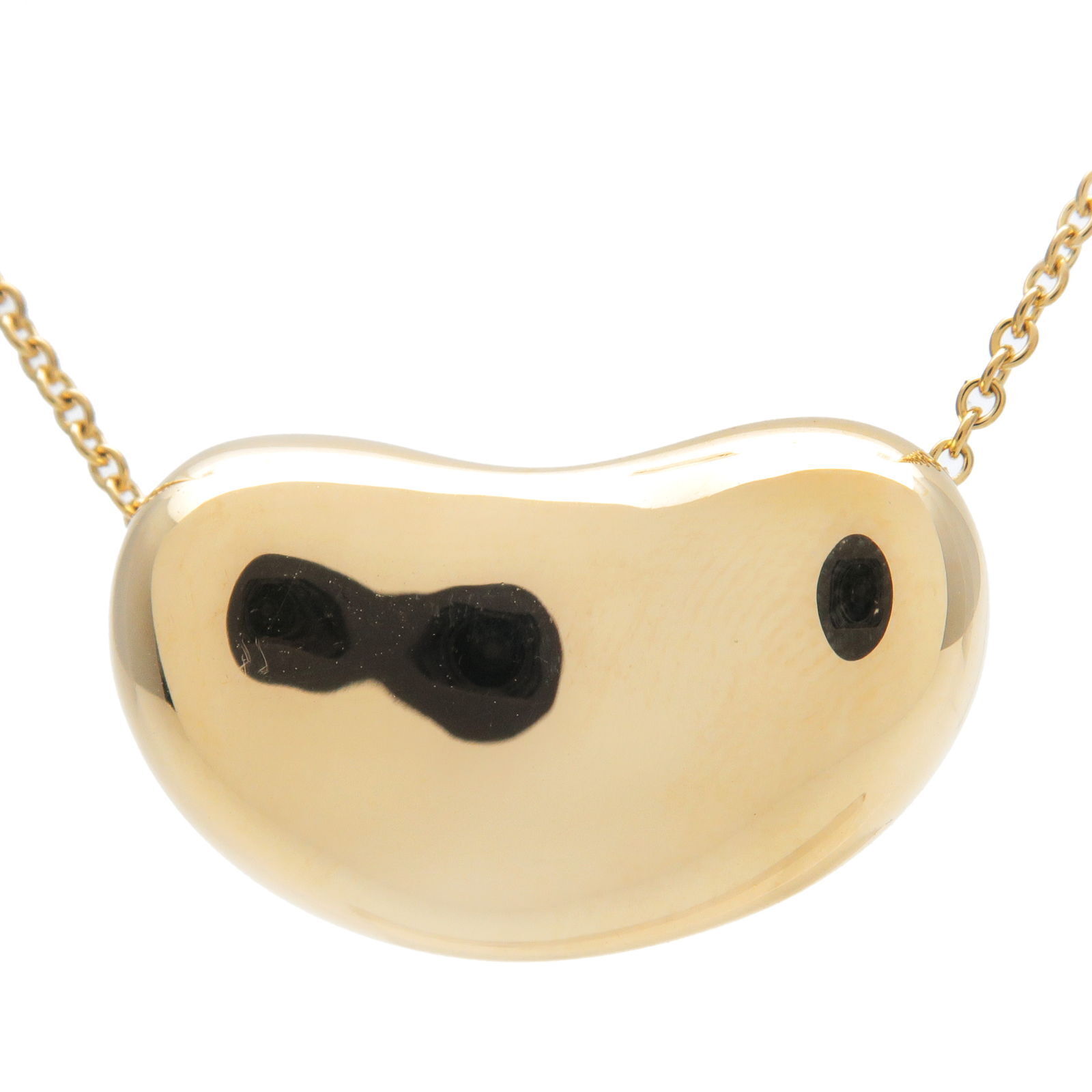 Tiffany  Co. Bean Necklace Medium   Yellow Gold