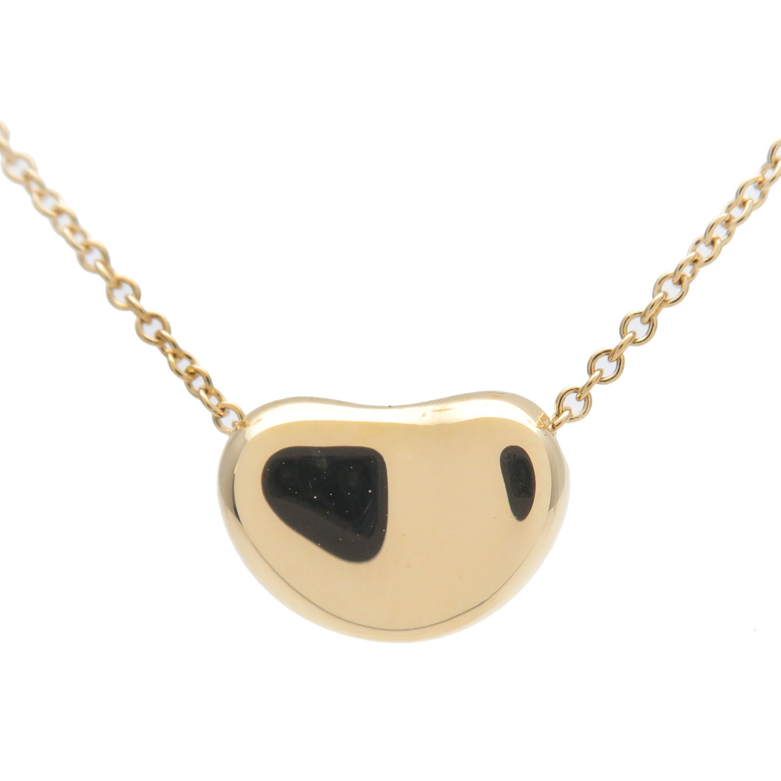 Tiffany  Co. Bean Necklace Small Yellow Gold