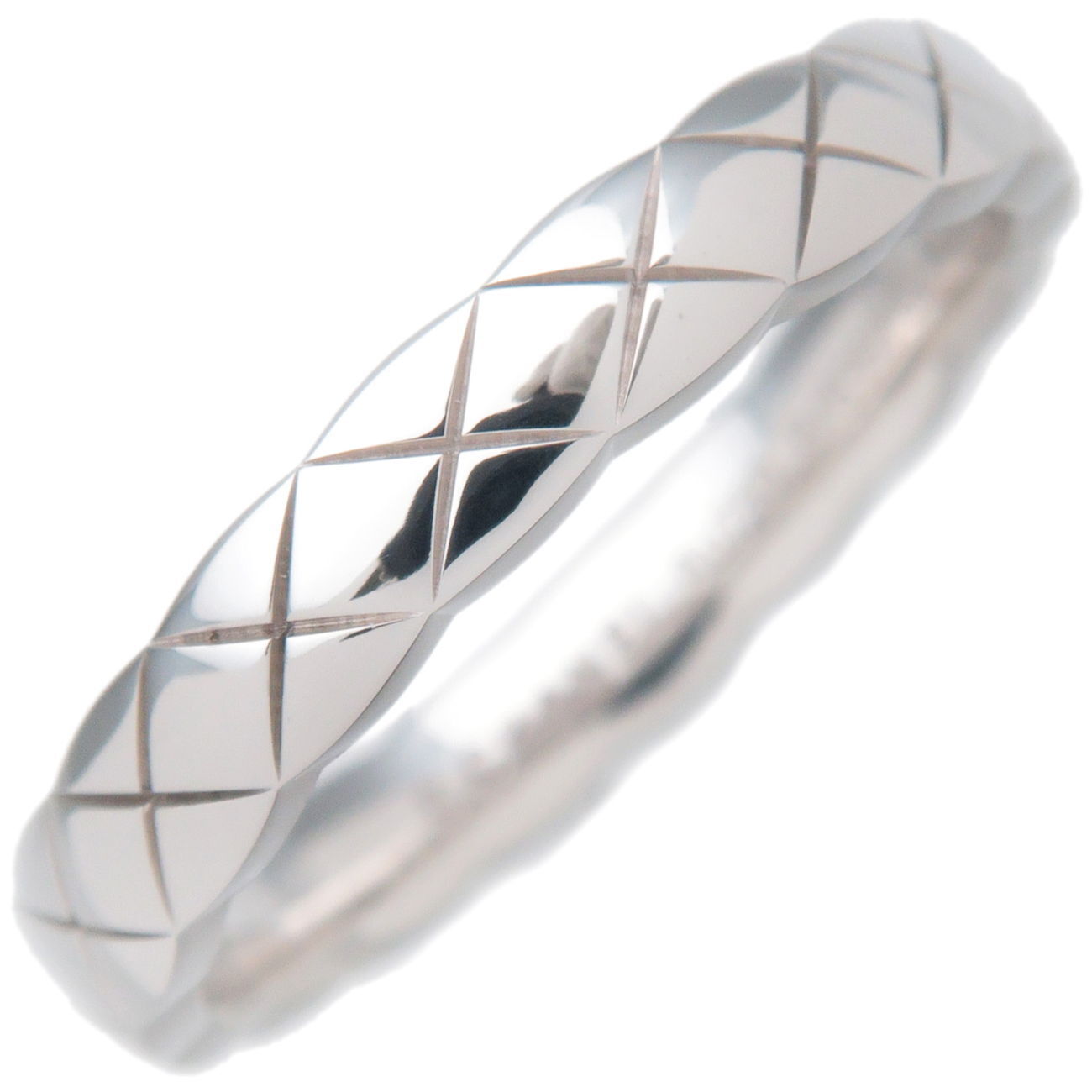 Authentic CHANEL COCO Crush Mini Ring White Gold