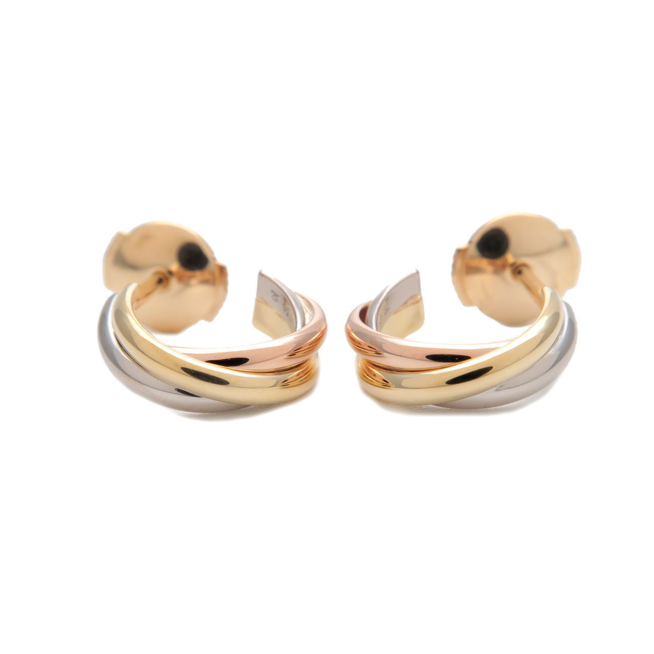 Cartier Trinity Earrings   Yellow Gold  White Gold Rose Gold