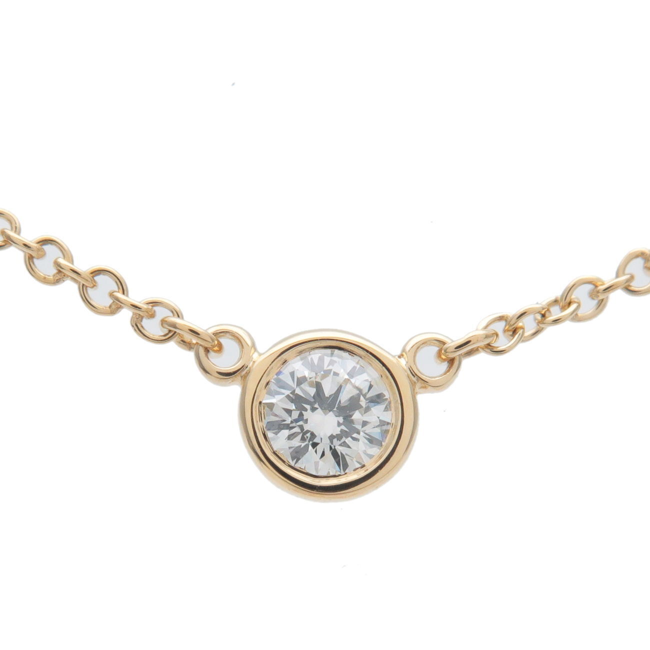 Auth TiffanyCo. By The Yard 1P Diamond Necklace