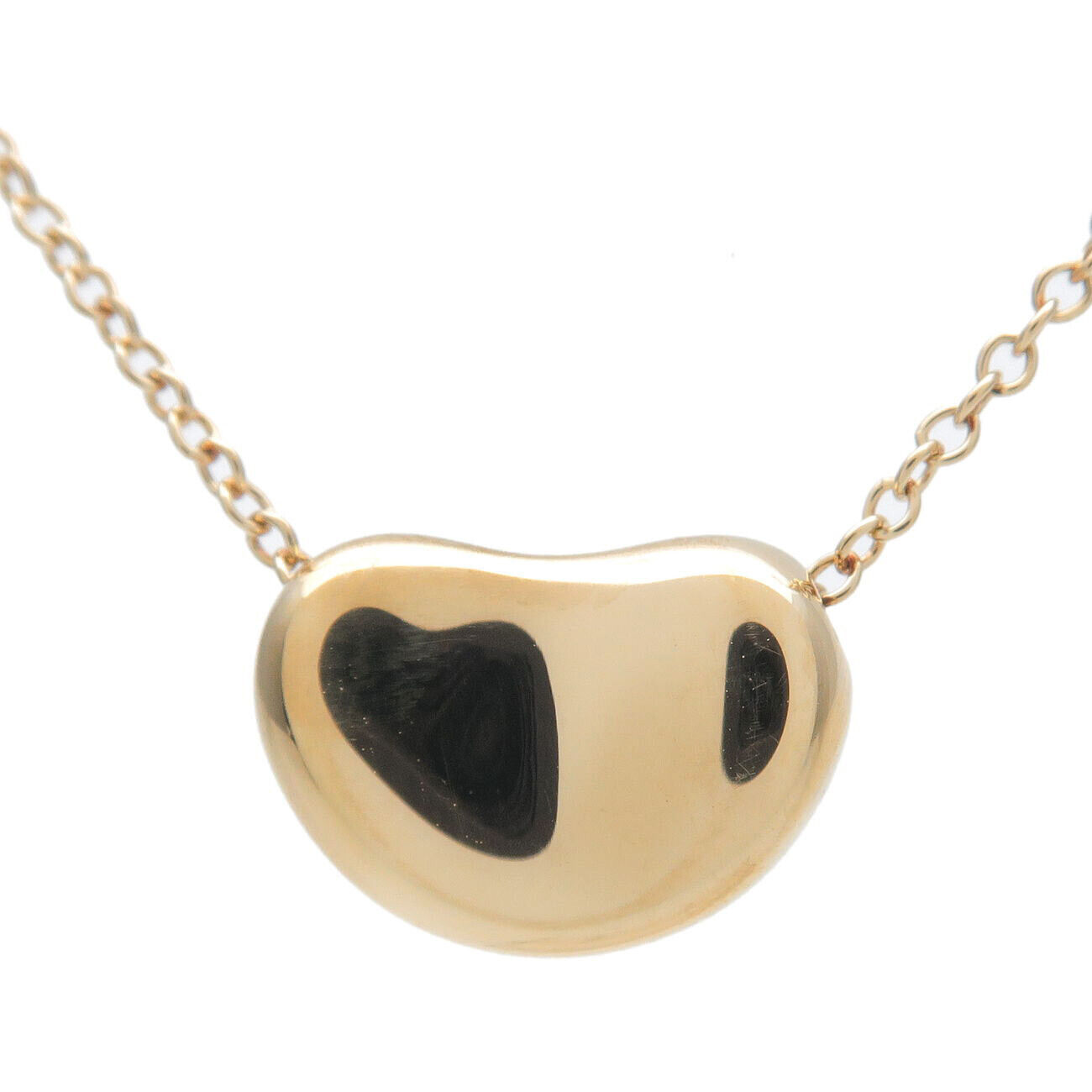 Tiffany  Co. Bean Necklace Small K18YG 750YG Yellow Gold