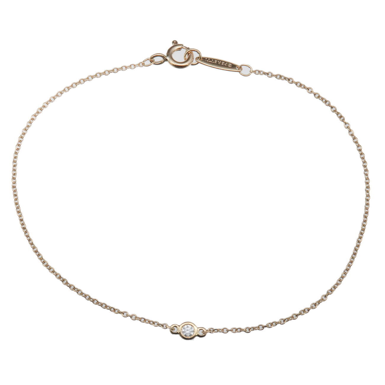 Tiffany  Co. By the Yard 1P Diamond  K18 750 Yellow Gold