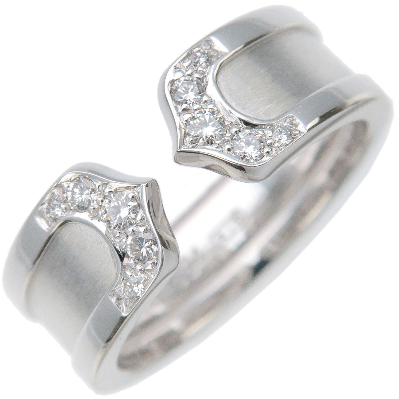 Cartier 2C Diamond Ring White Gold