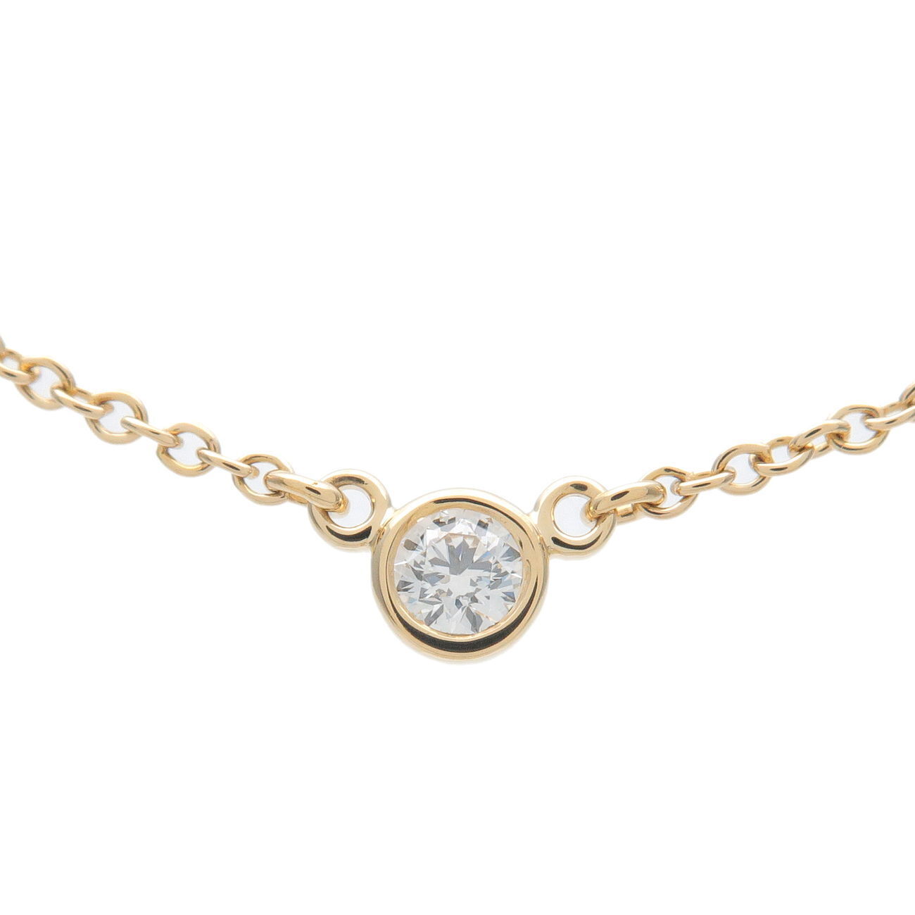 Auth TiffanyCo. By the Yard 1P Diamond Necklace