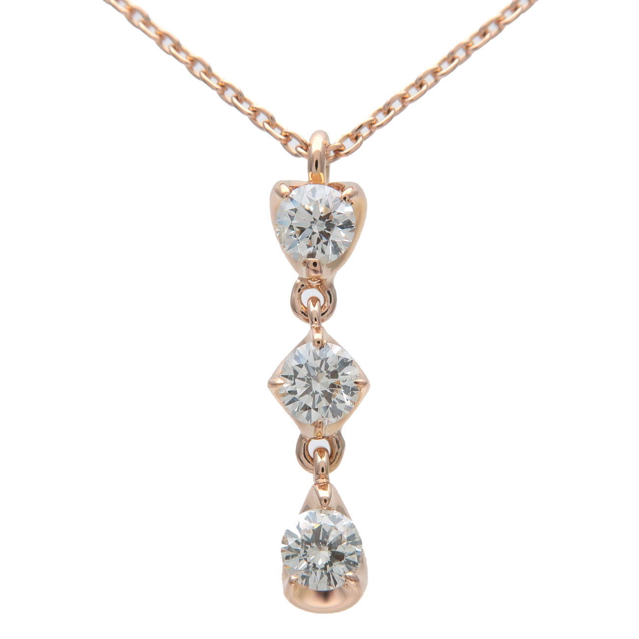Authentic 4C  3P Diamond Necklace Chain