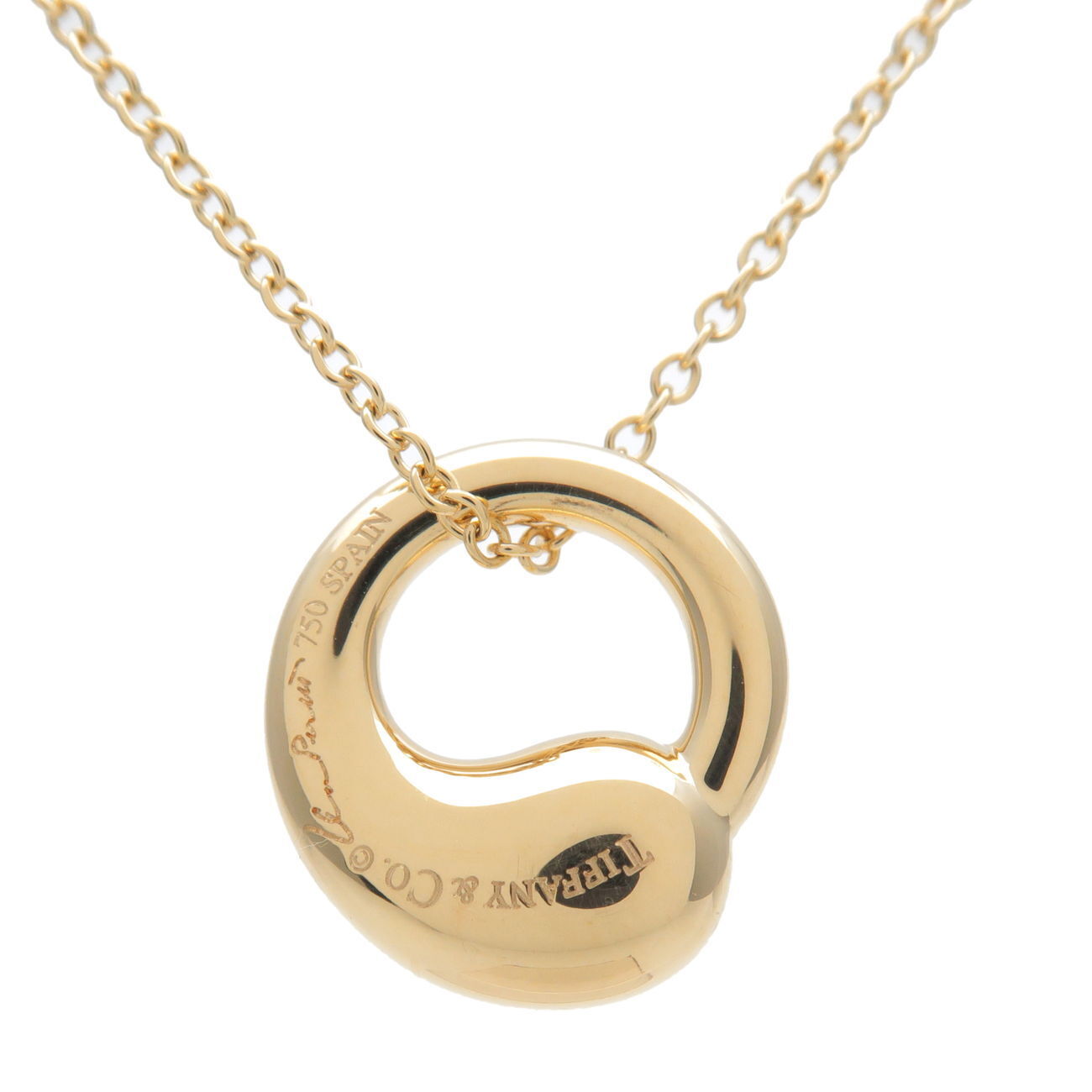 Tiffany  Co. Eternal Circle Necklace K18YG  Yellow Gold