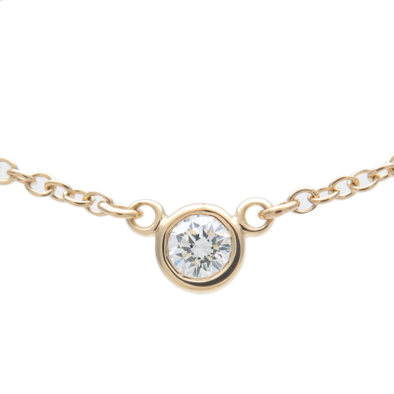 Tiffany  Co. By The Yard 1P Diamond Necklace  Yellow Gold