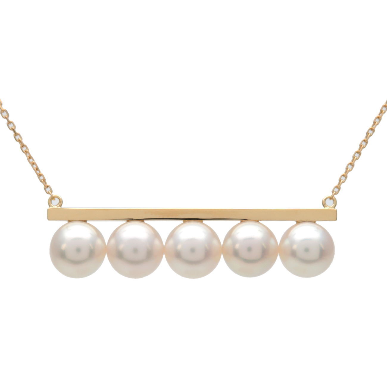 TASAKI Balance Signature Pearl Necklace K18YG Yellow Gold
