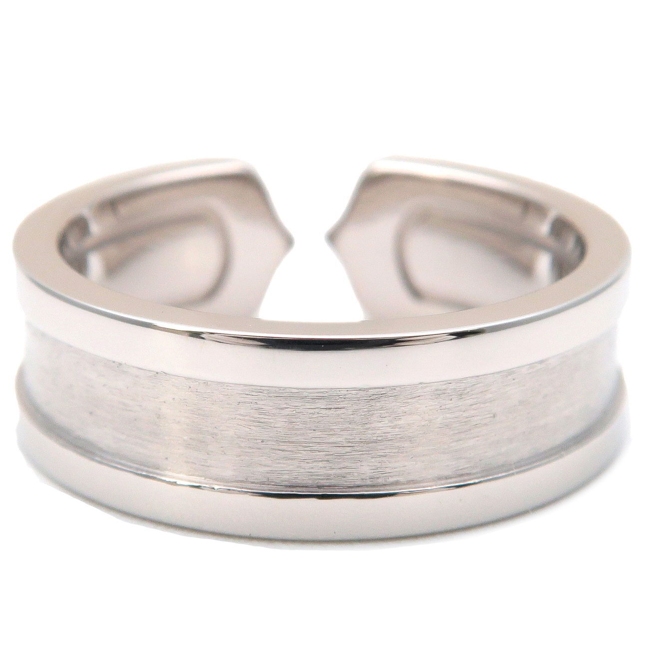 Auth Cartier C2 Diamond Ring SM K18WG White Gold