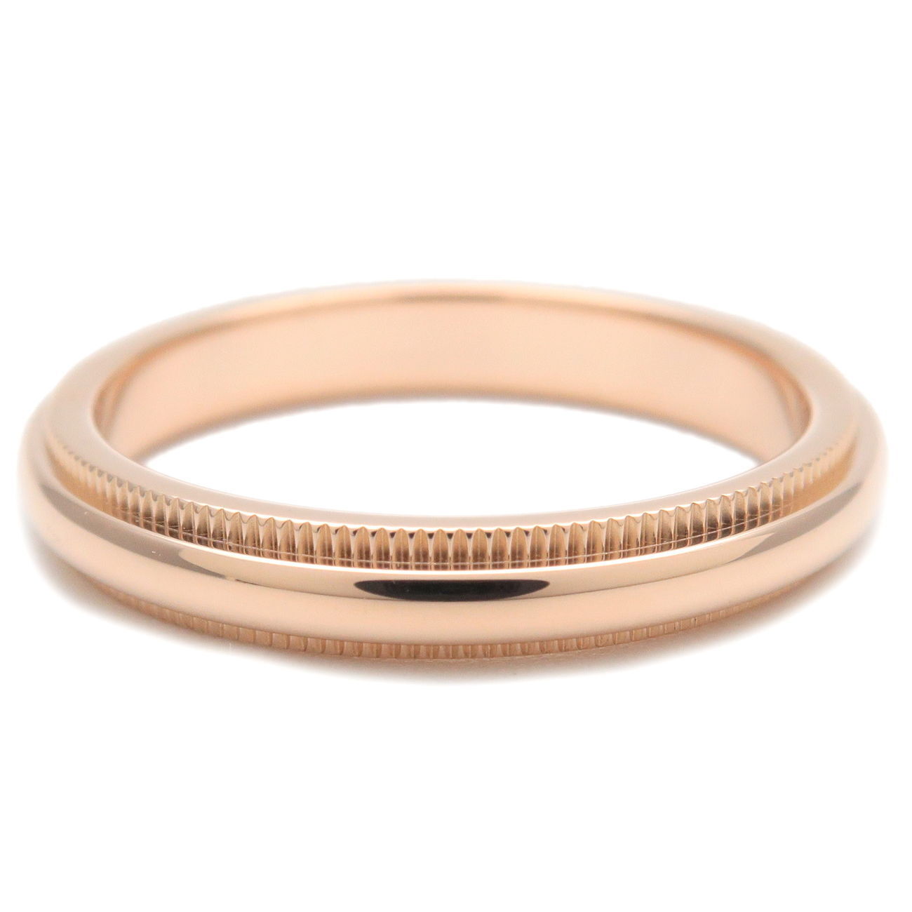 Tiffany  Co. Milgrain Band Ring K18PG 750PG Rose Gold