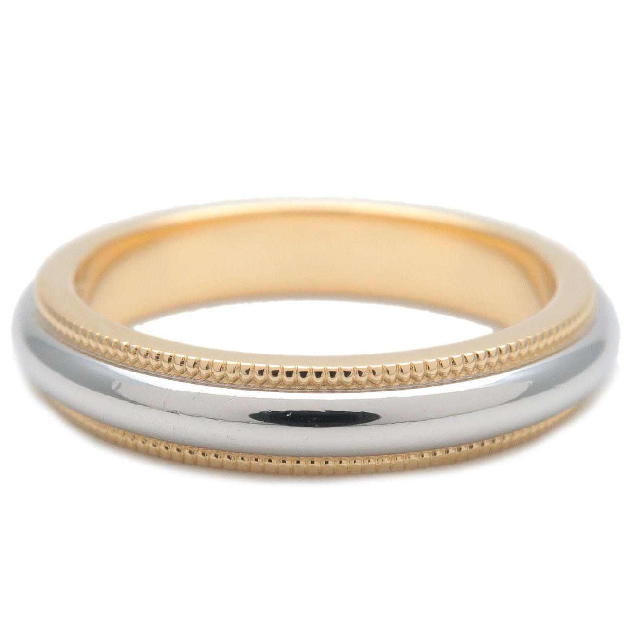 Tiffany  Co. Milgrain Band Ring K18 Yellow Gold