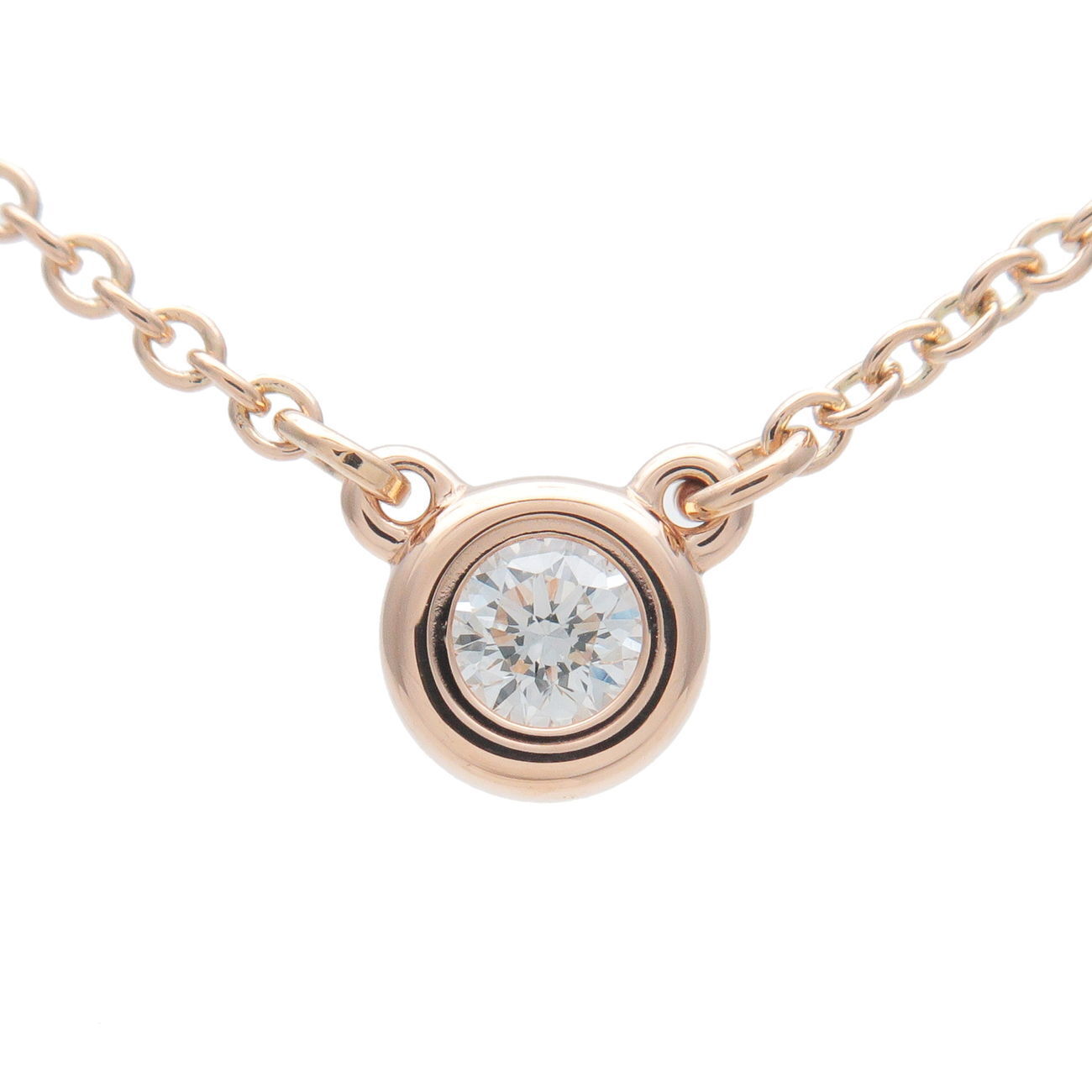Tiffany  Co. By the Yard 1P Diamond Necklace   Rose Gold