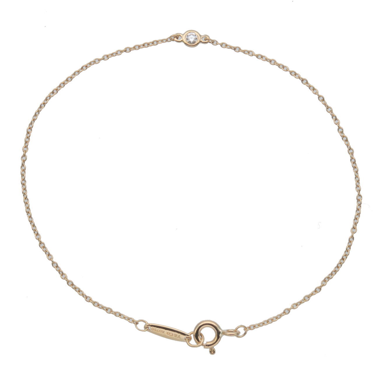 Tiffany  Co. By the Yard 1P Diamond Bracelet Yellow Gold