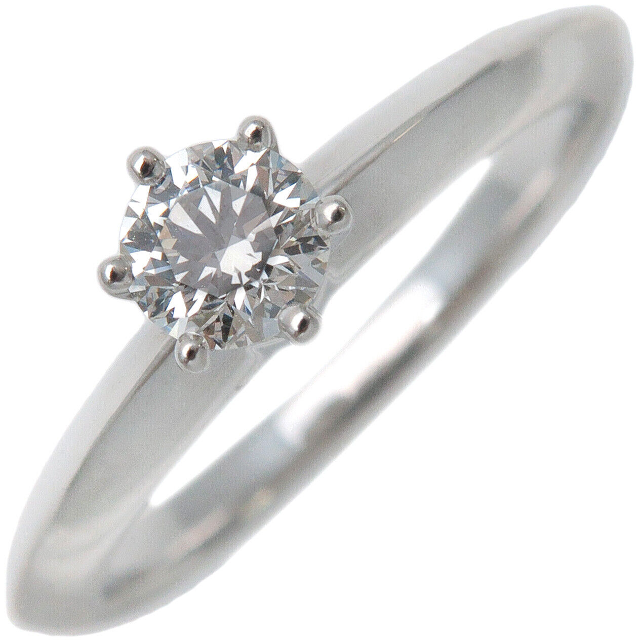 Tiffany  Co. Solitaire 1P Diaond Ring   Platinum