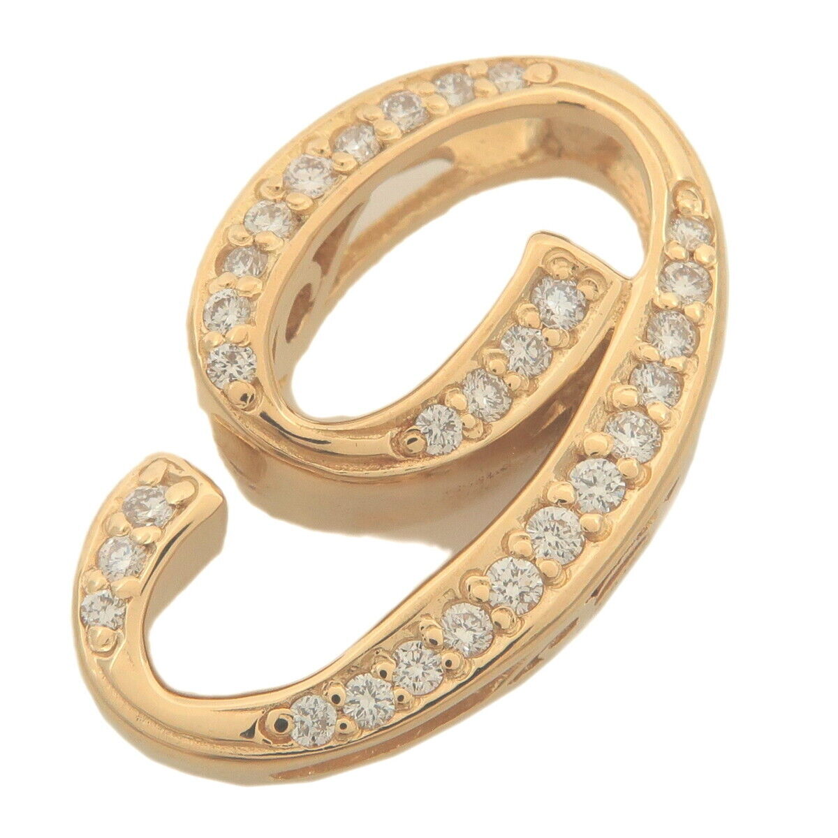NOMBRE Number "9" Diamond Pendant Top  K18 Yellow Gold