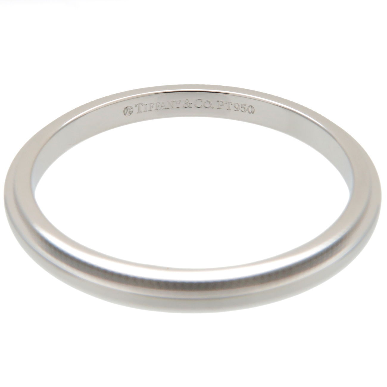 Authentic TiffanyCo. Milgrain Band Ring PT950 Platinum