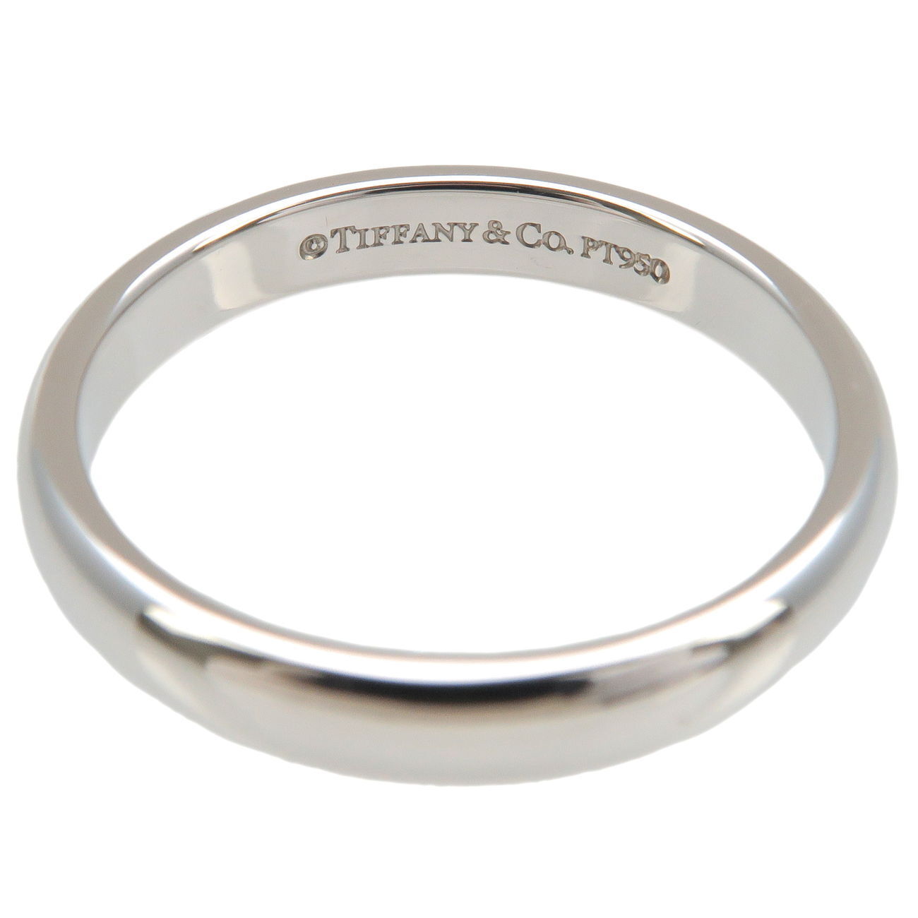 Authentic TiffanyCo. Classic Band Ring PT950 Platinum