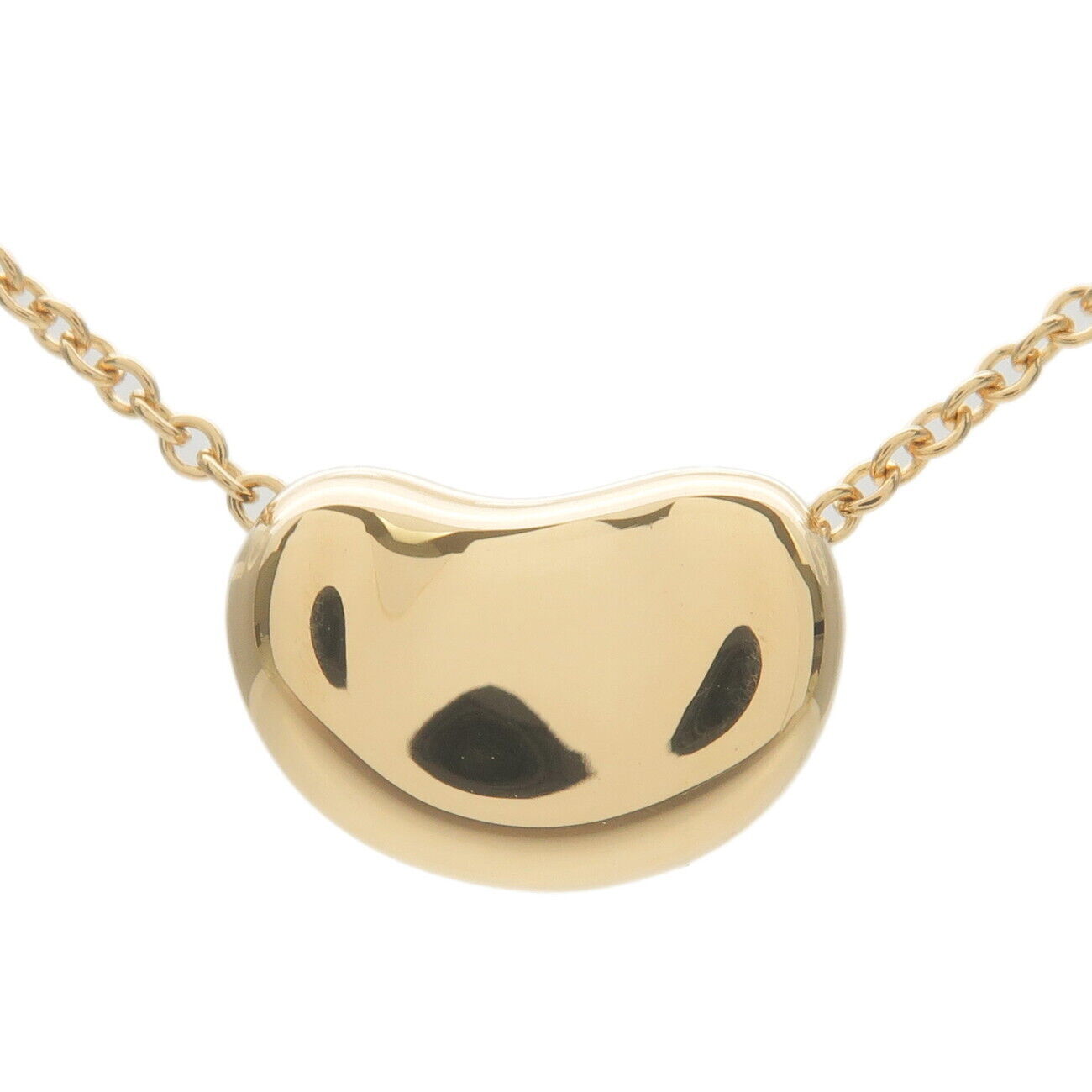 Tiffany  Co. Bean Necklace Small K18YG Yellow Gold