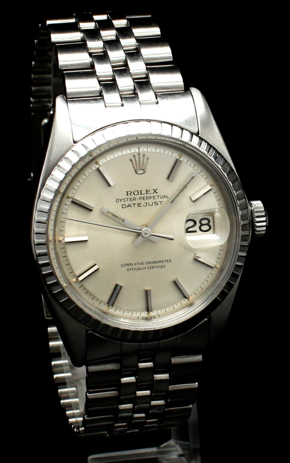 Mens Vintage ROLEX Oyster Perpetual Datejust 36mm Jubilee Stainless Steel Watch