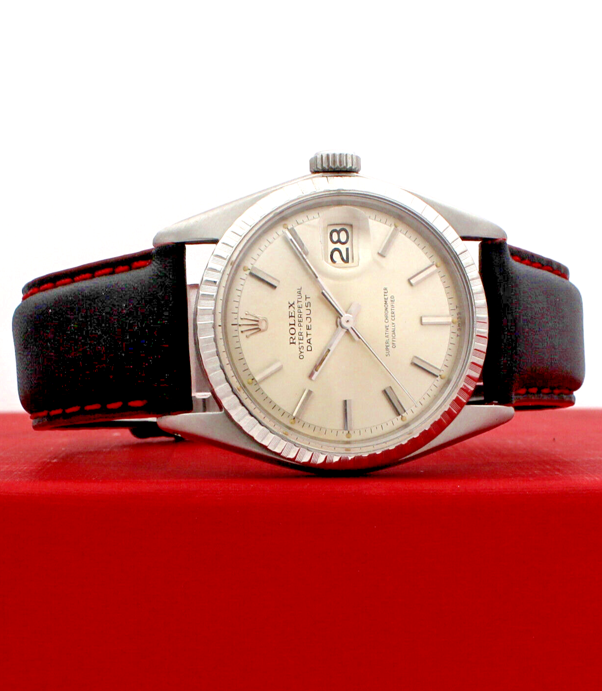 Mens Vintage ROLEX Oyster Perpetual Datejust 36mm Stainless Steel Silver Dial