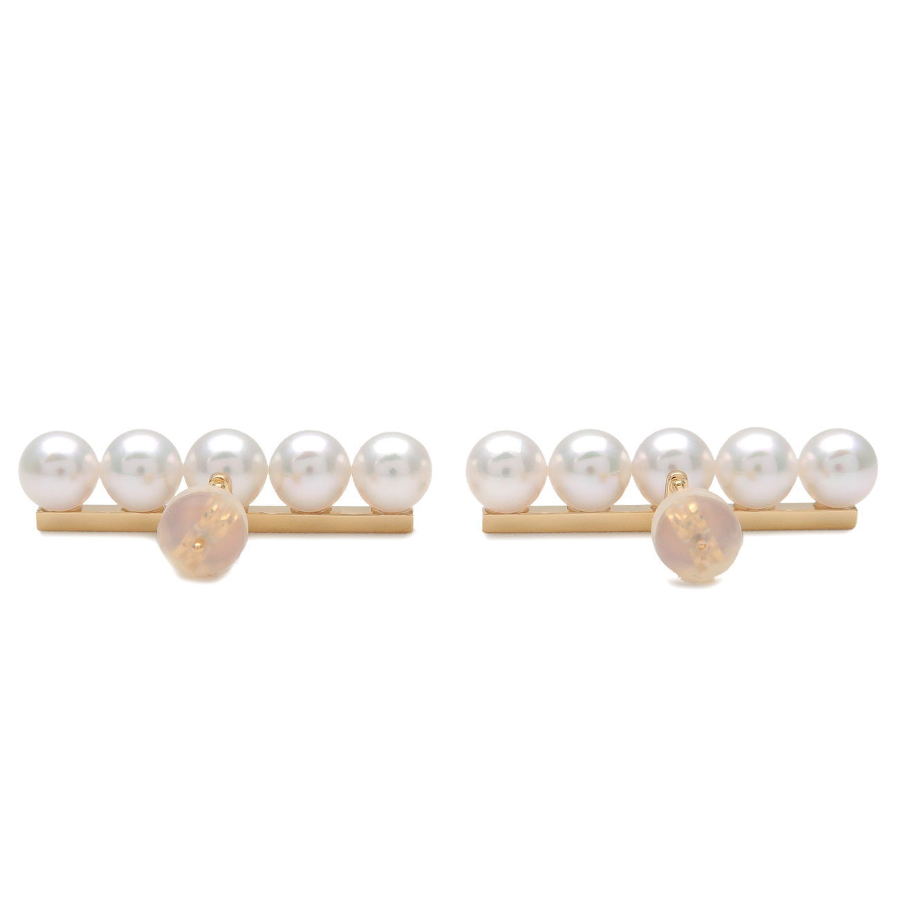 TASAKI Pearl Balance Plus Earrings K18YG 750YG Pearl Yellow Gold Used F/S