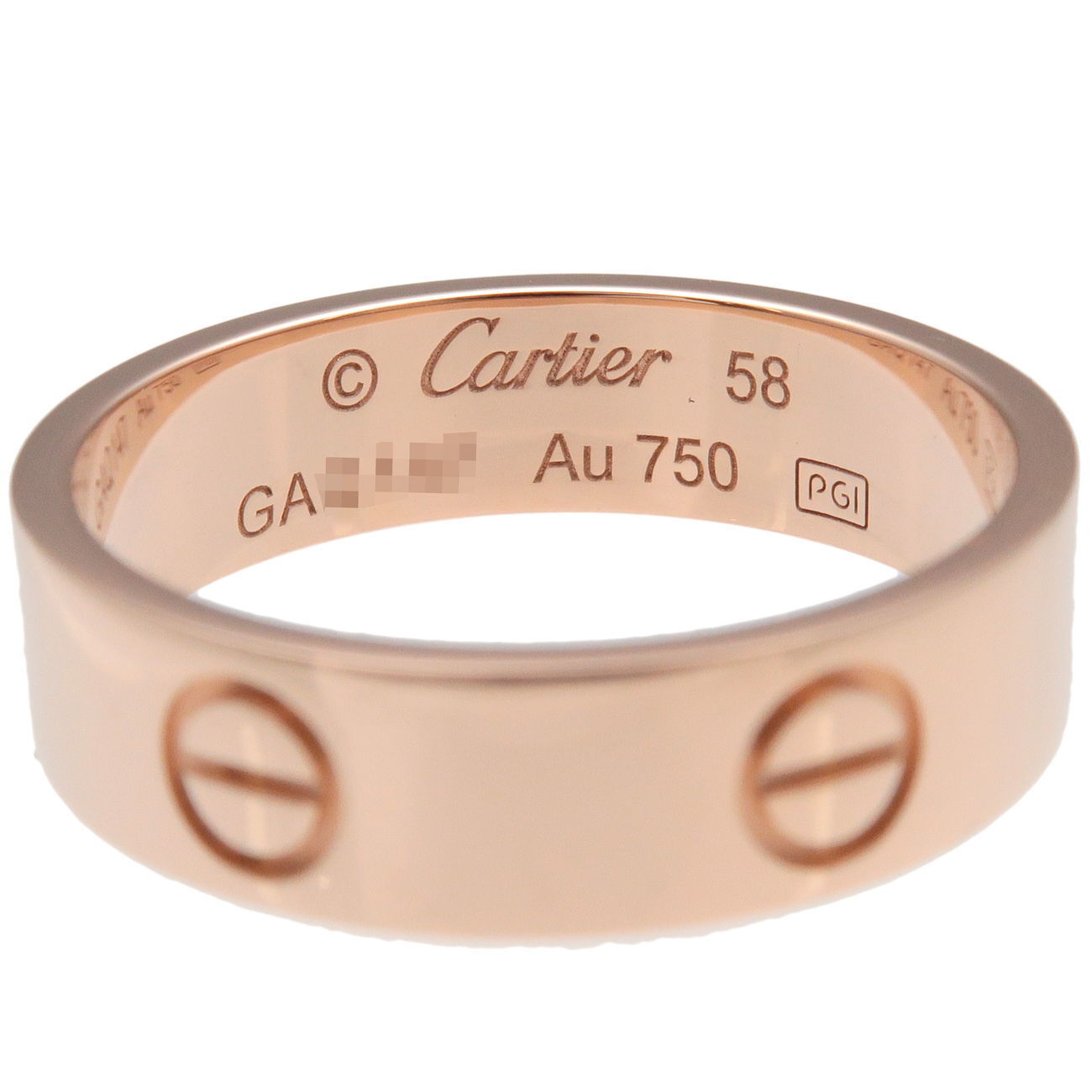 Cartier Love Ring K18PG 750PG Rose Gold #58 US8.5 EU58.5 Used F/S