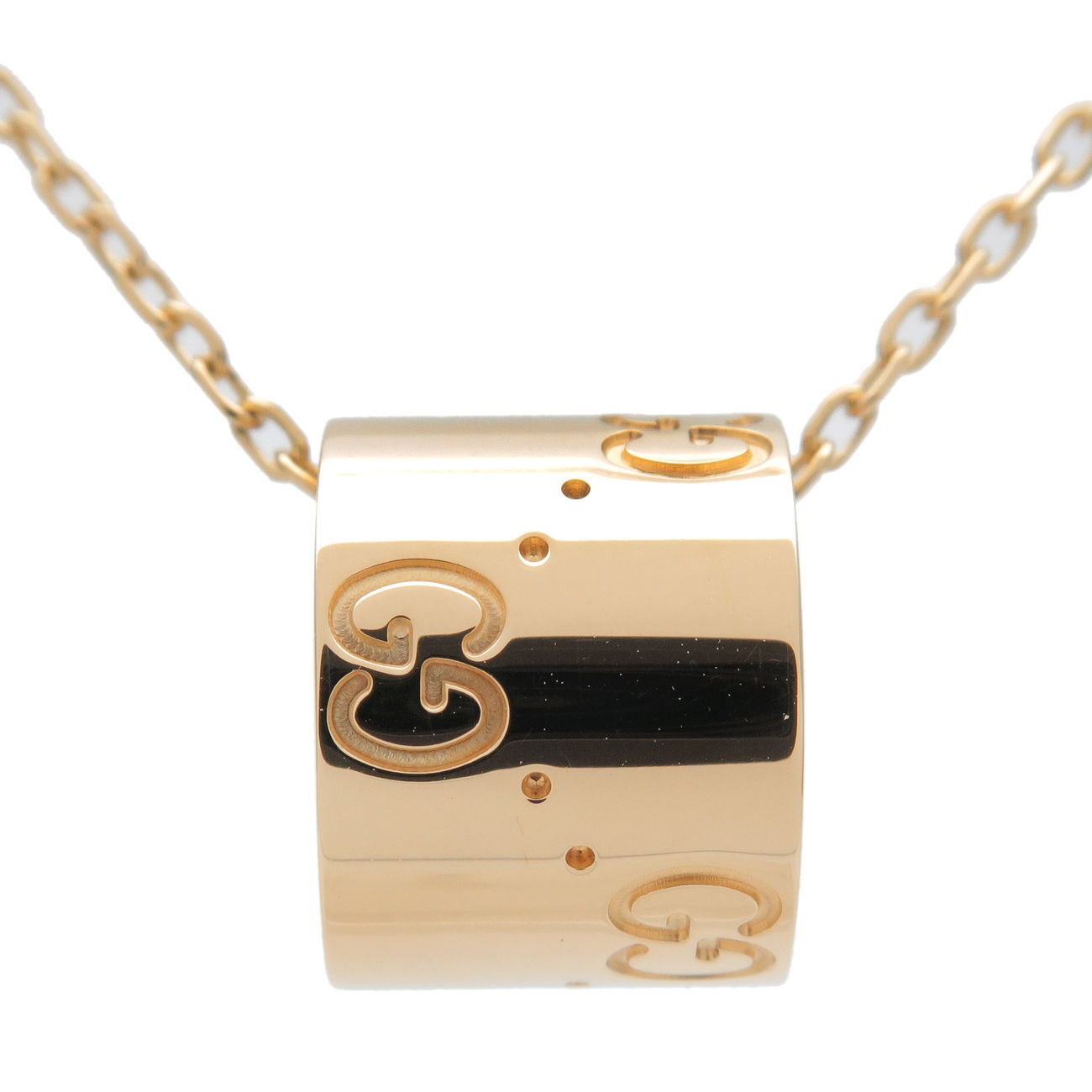 GUCCI Icon Charm Necklace K18YG 750YG Yellow Gold Used F/S