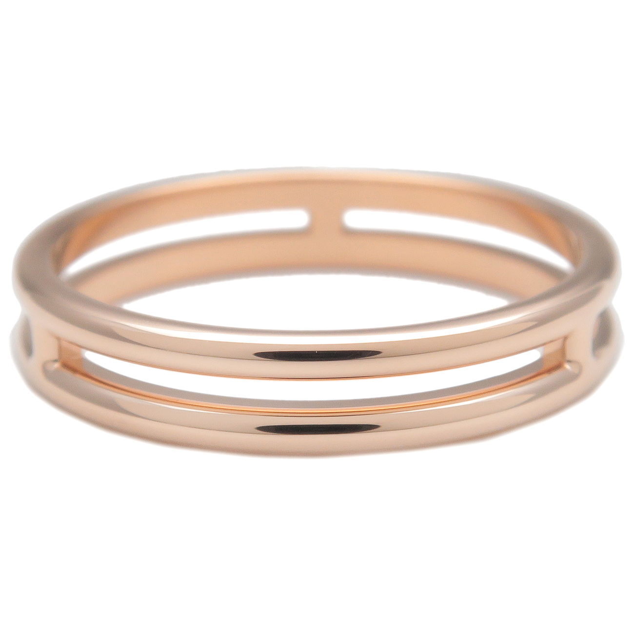 HERMES Ariane Ring K18PG 750PG Rose Gold #53 US6.5 EU53 Used F/S