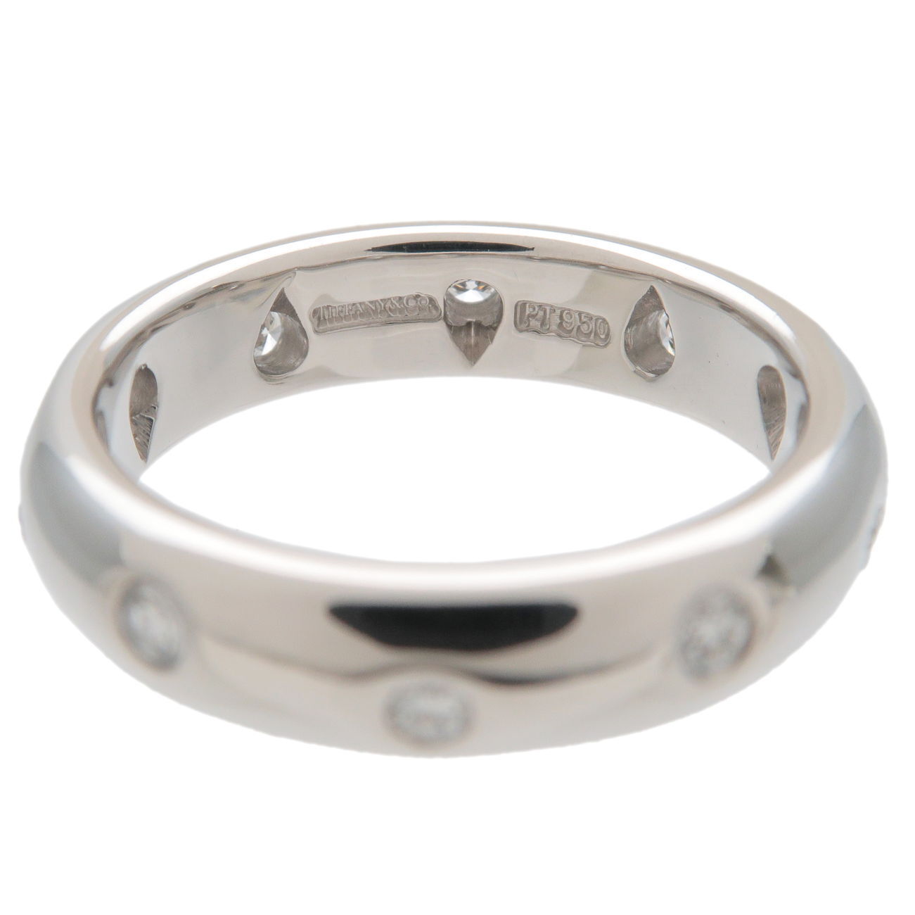 Tiffany  Co. Dots Ring 10P Diamond PT950 Platinum