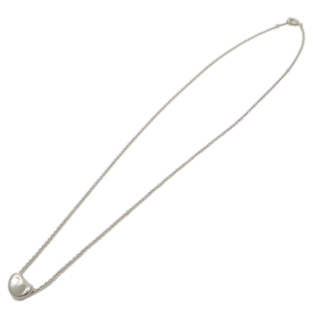 Authentic Tiffany&Co. Bean Necklace Small SV925 Silver 925 Used F