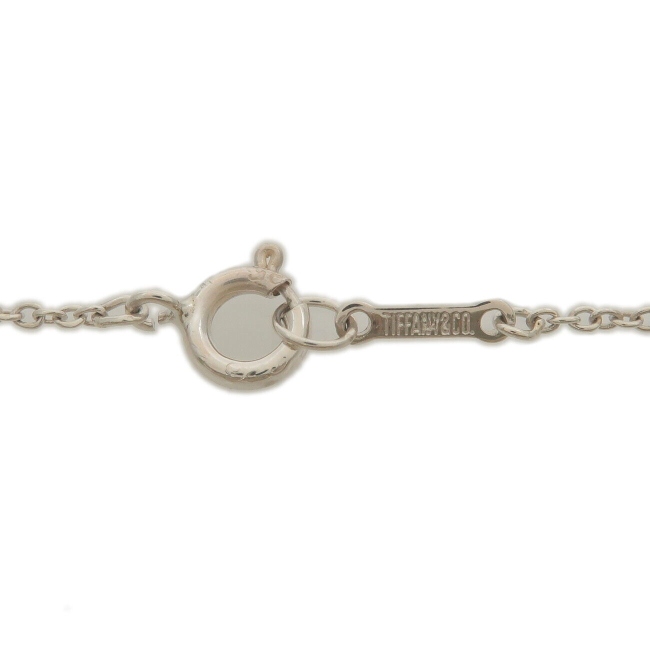 Authentic Tiffany&Co. Bean Necklace Small SV925 Silver 925 Used F