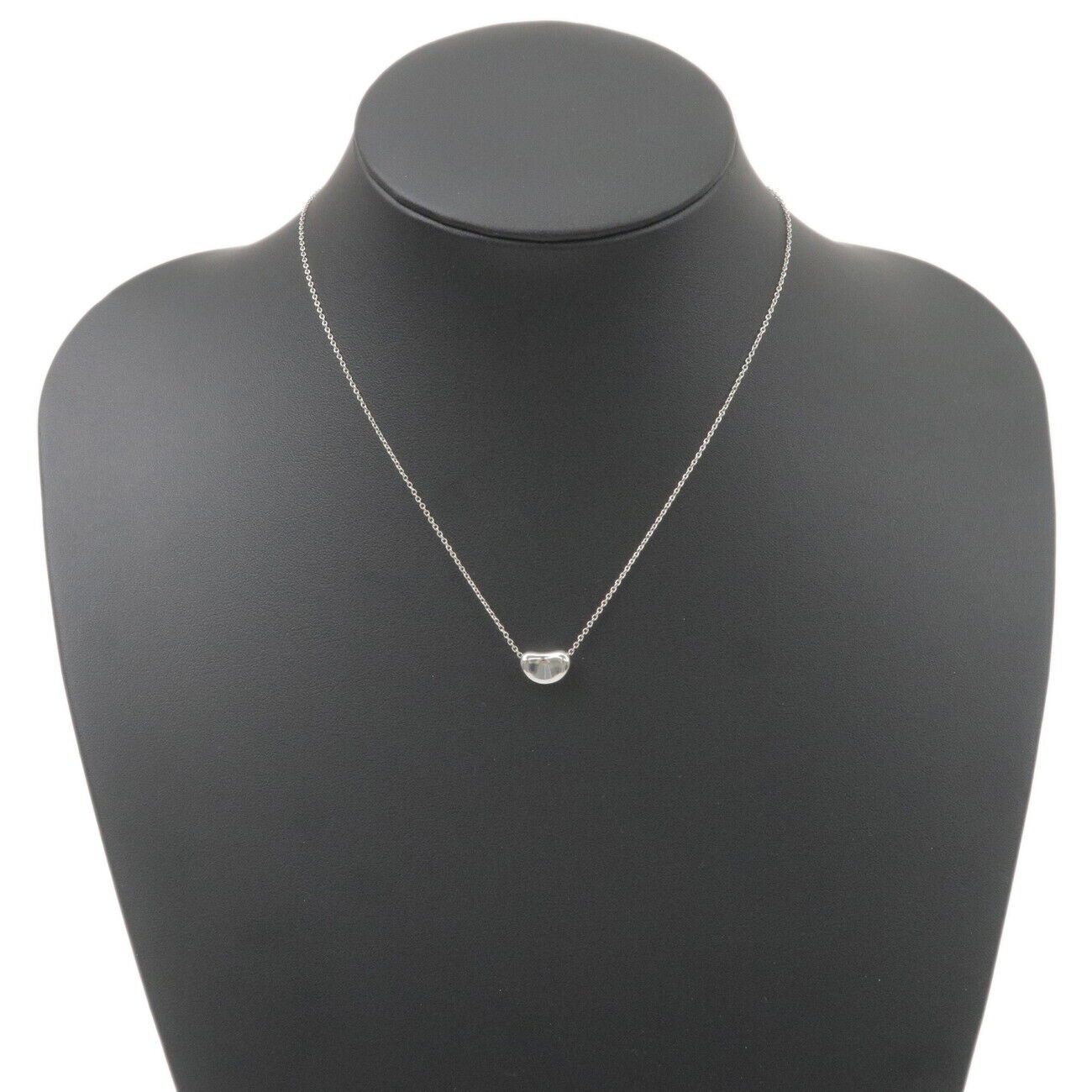 Authentic Tiffany&Co. Bean Necklace Small SV925 Silver 925 Used F