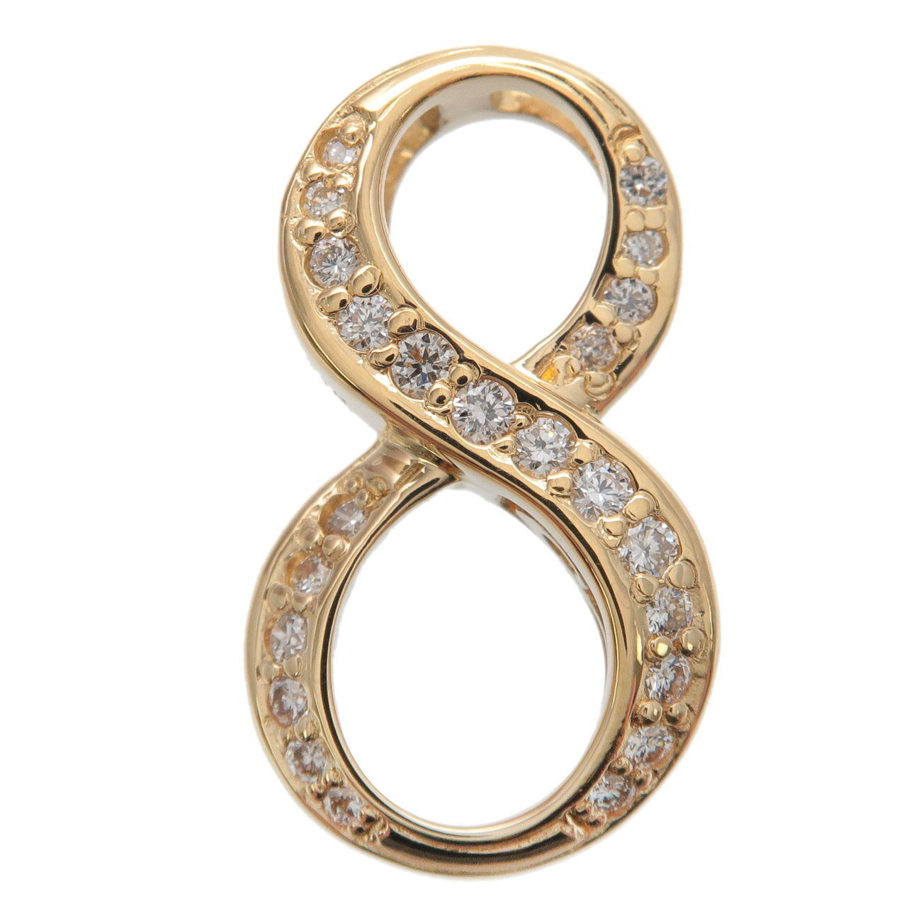 NOMBRE Number "8" Diamond Pendant Charm 0.19ct K18 Yellow Gold
