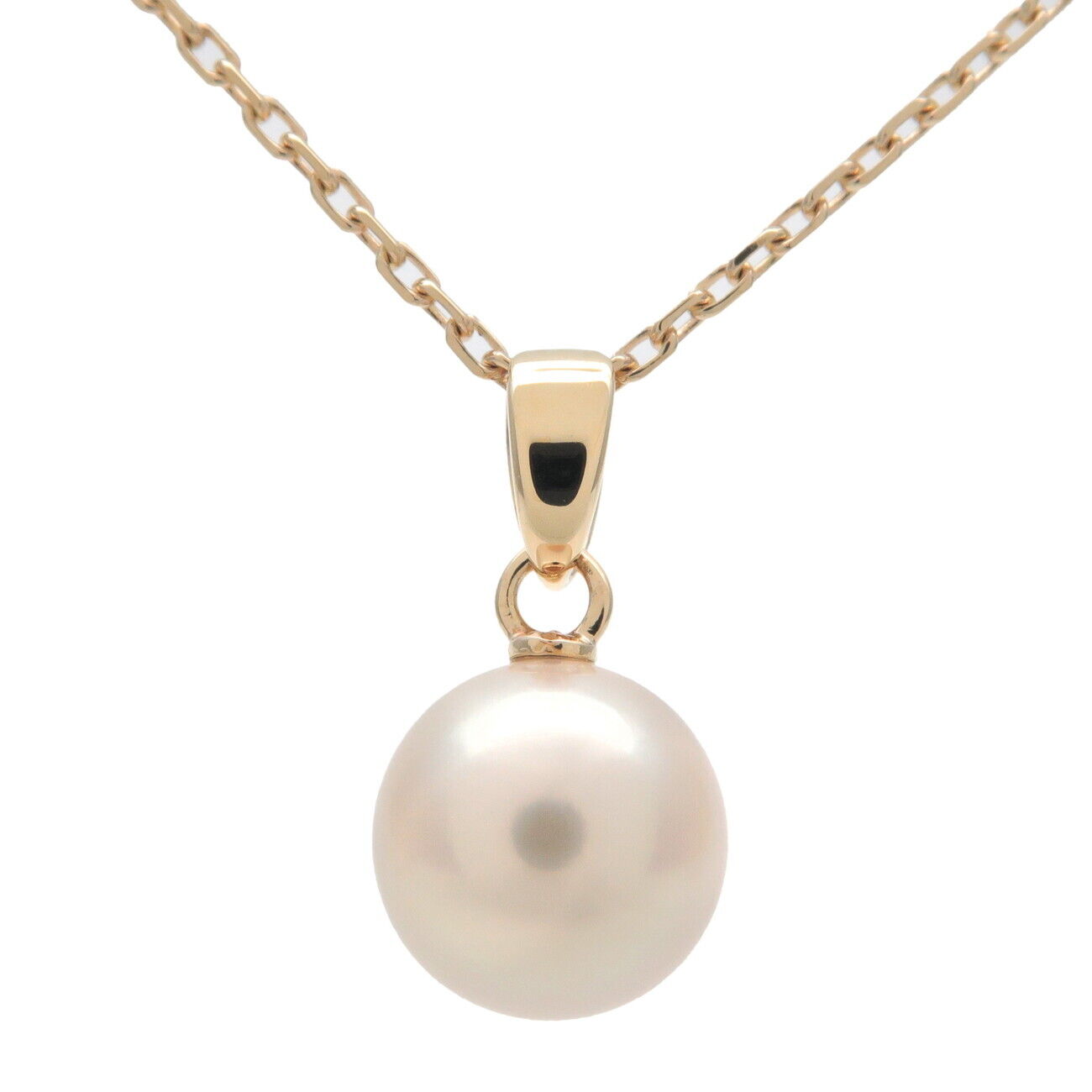 MIKIMOTO Pearl Charm Necklace K14 YG Yellow Gold